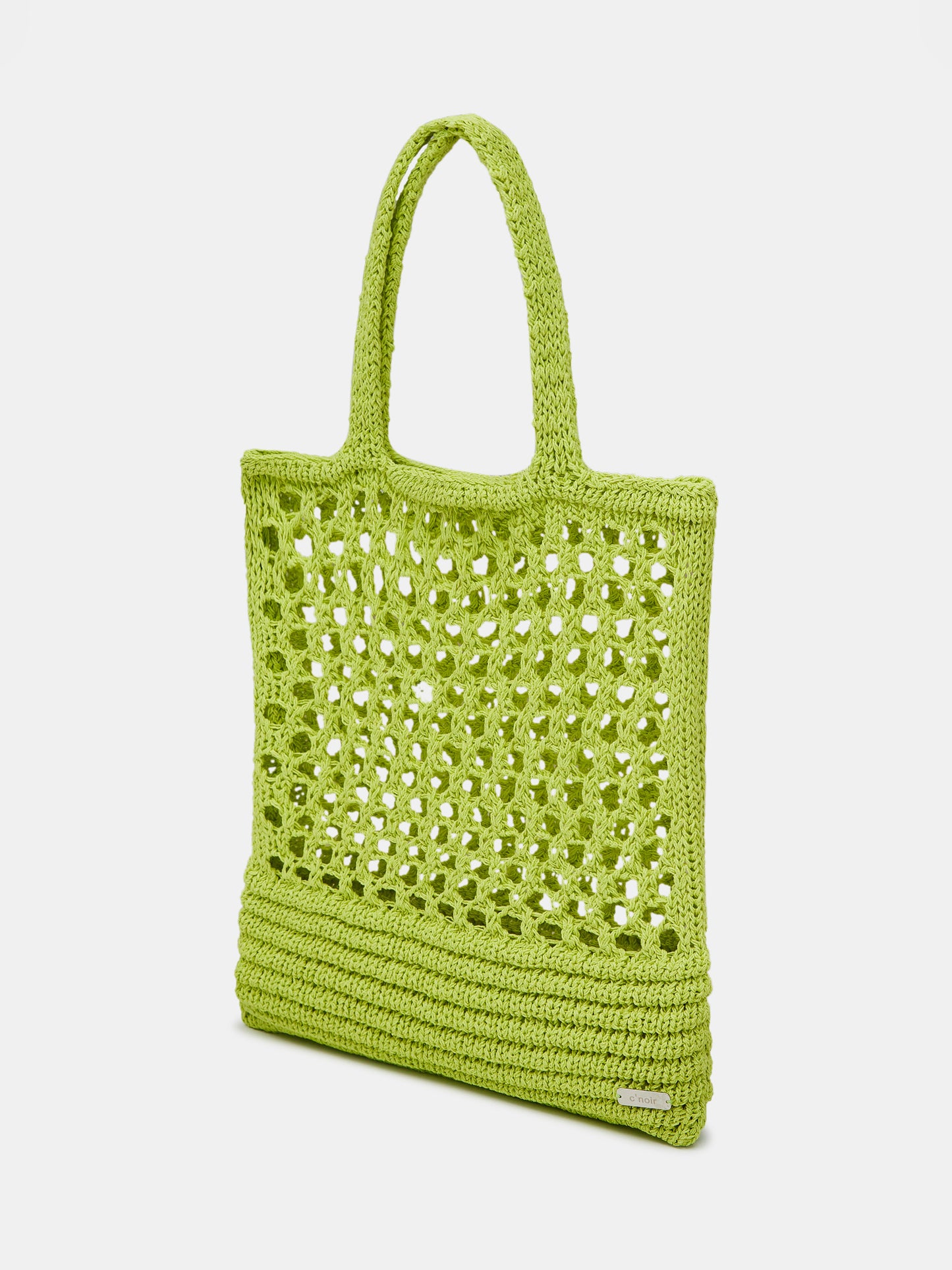 Crochet Tote Bag, Lime