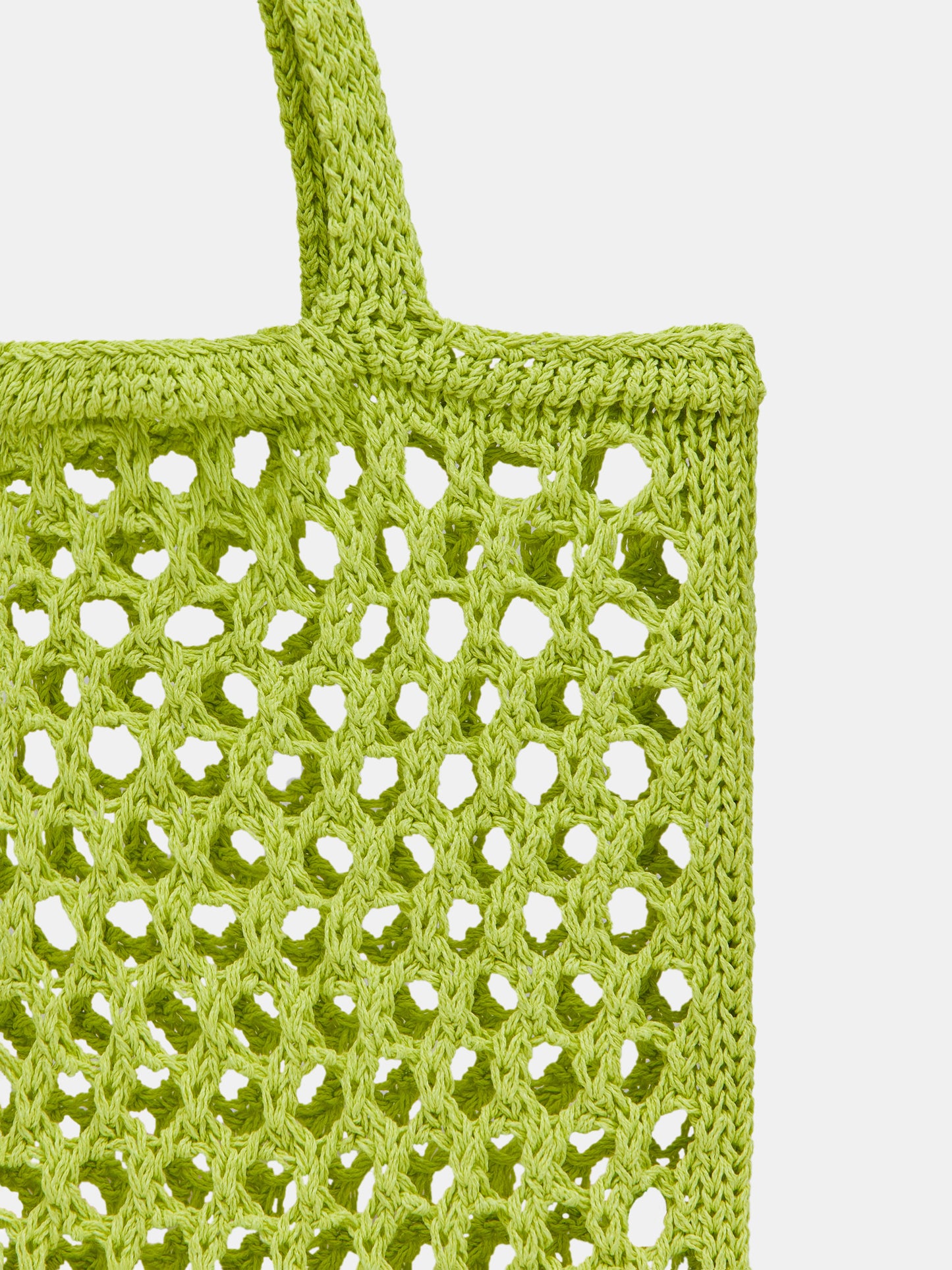 Crochet Tote Bag, Lime