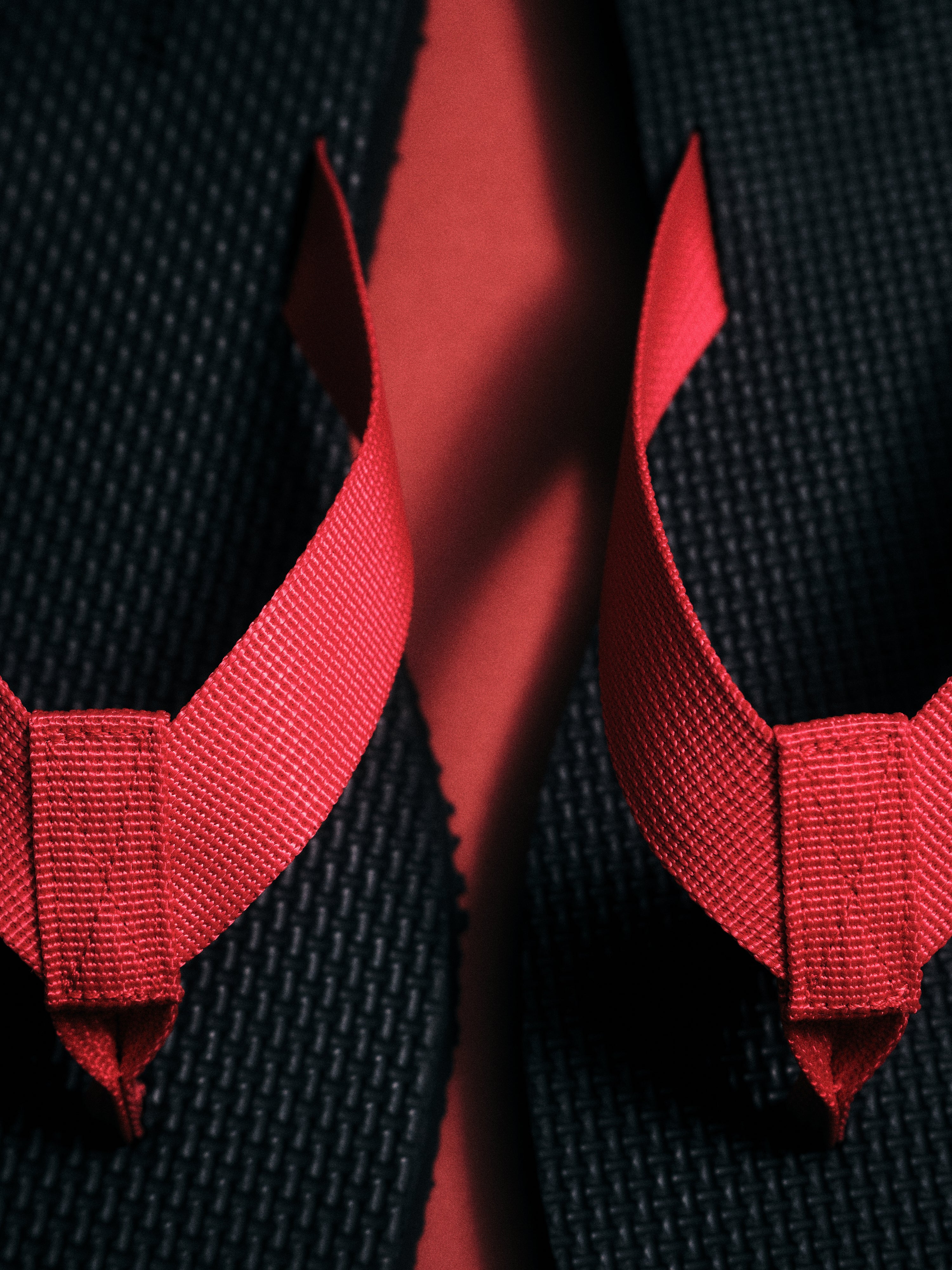 Woven Strap Flip-Flops, Red