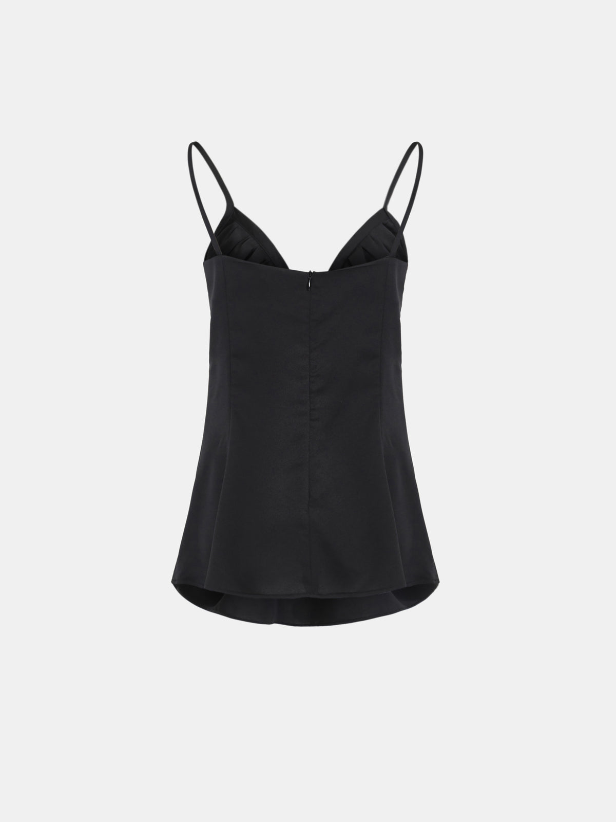 Vela Wired Satin Top, Black