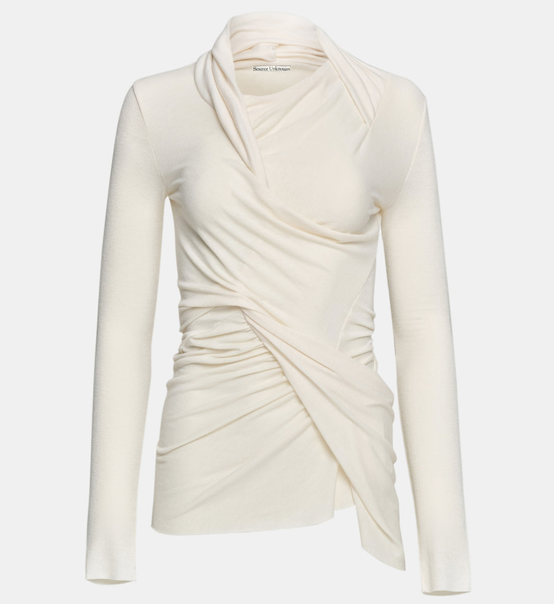 Folgore Asymmetric Drape Top, Ivory
