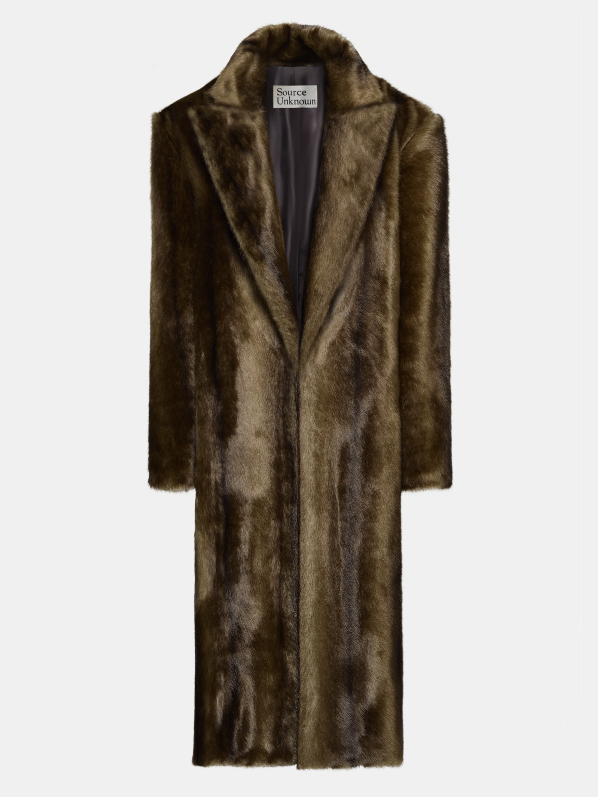 Wallis Oversized Grandpa Fur Coat, Espresso