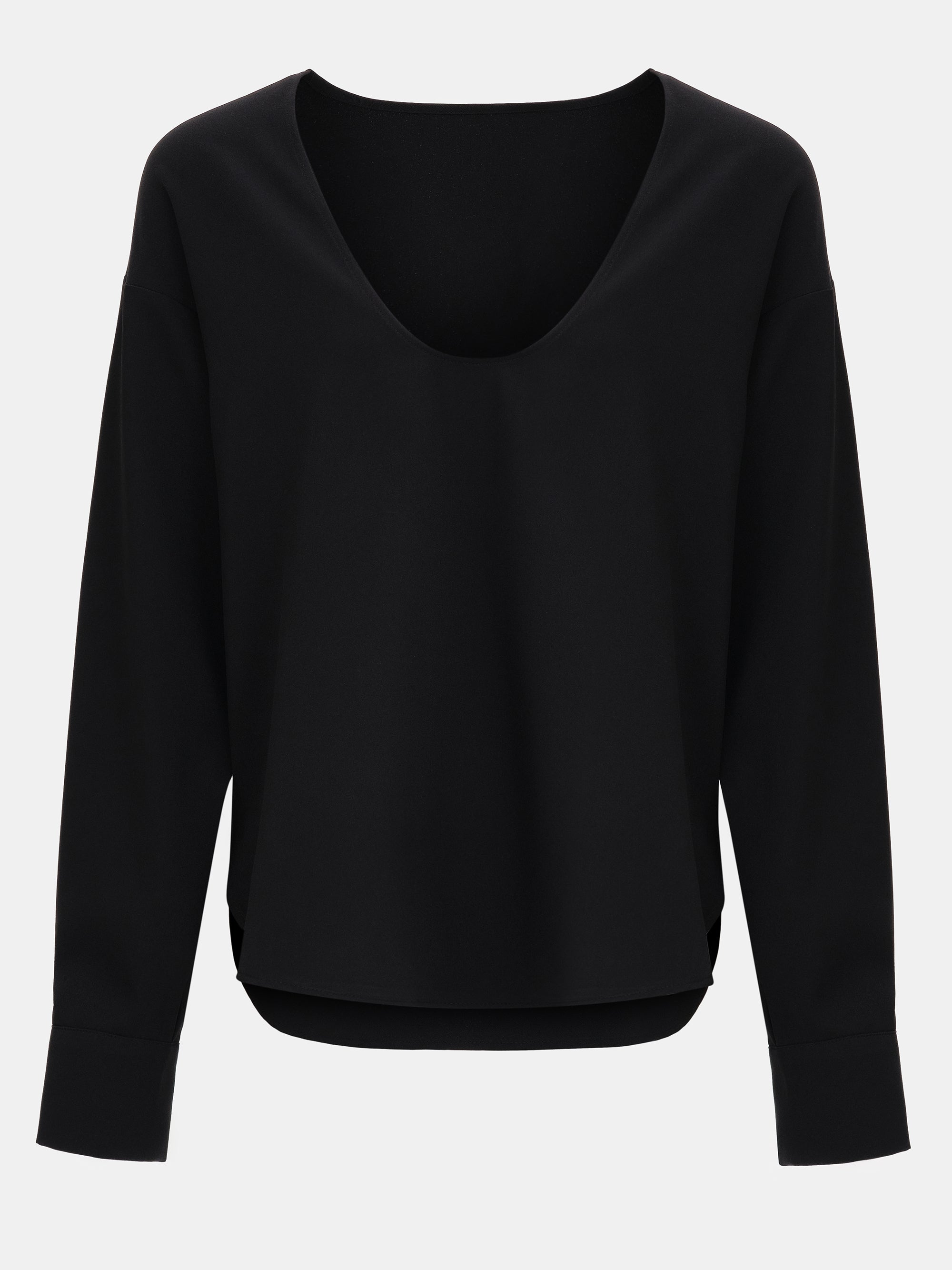 Scoop-Neck Top, Black