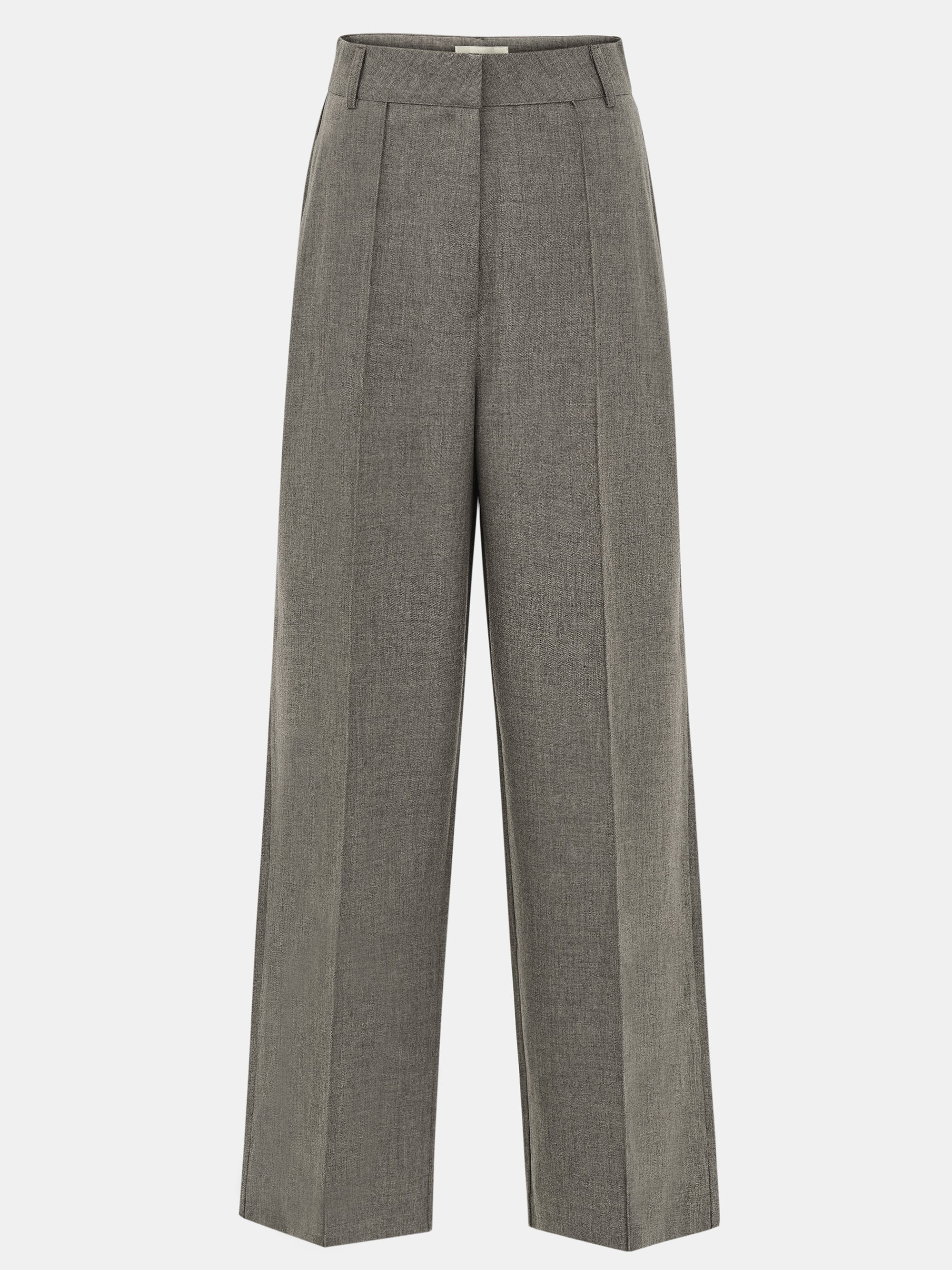 Creased Melange Trousers, Khaki