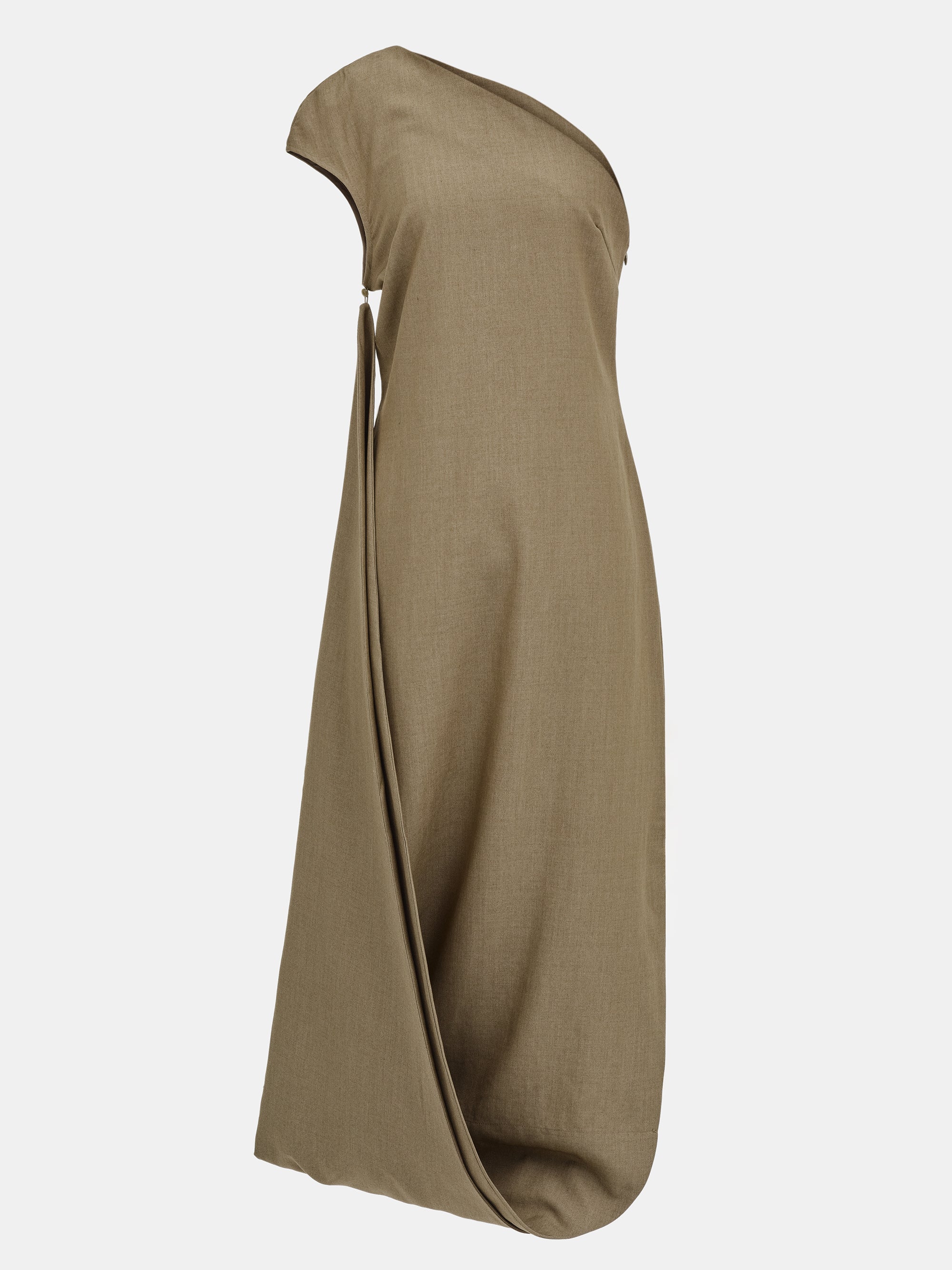 Asymmetric Dress, Beige