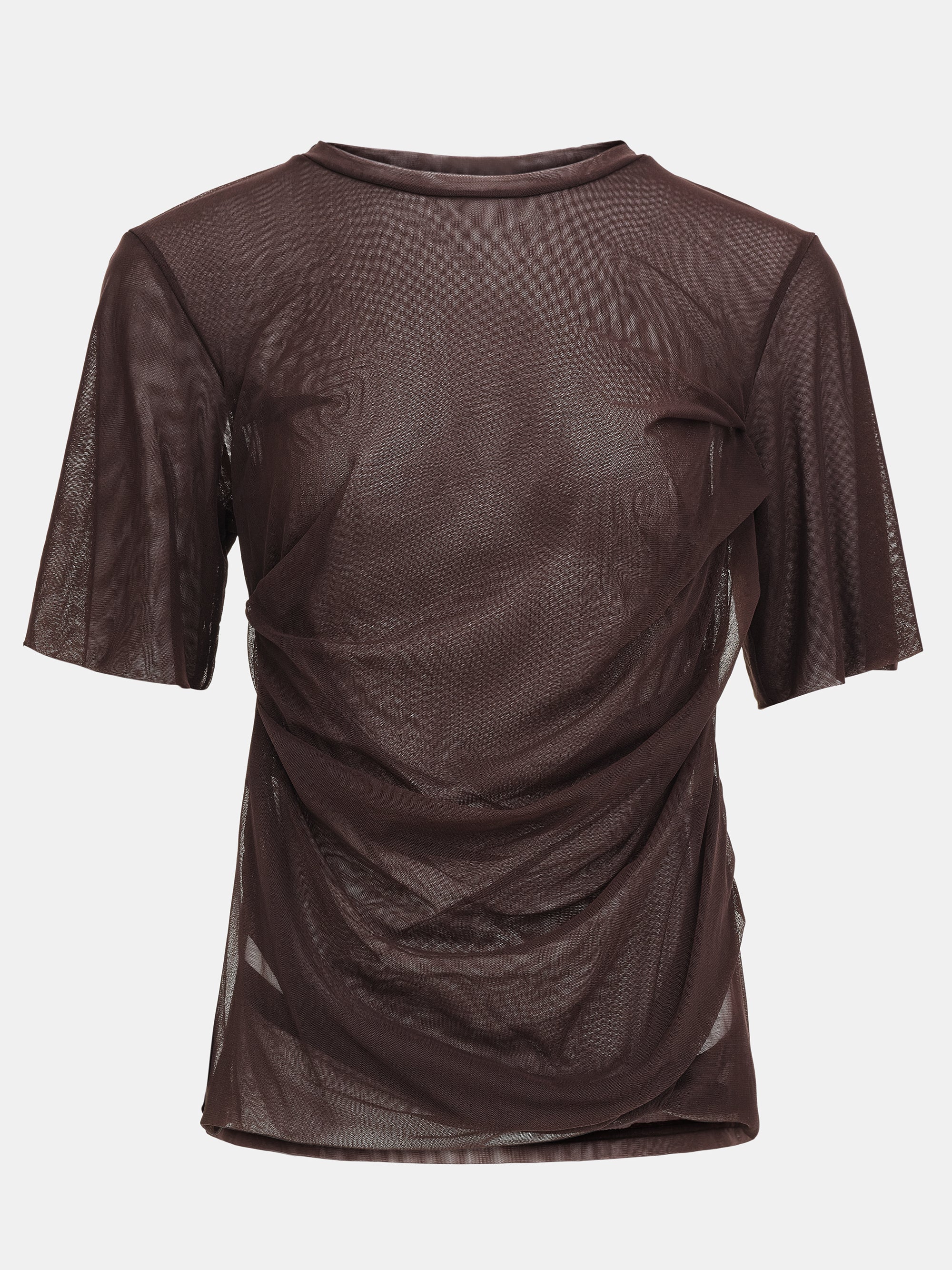 Draped T-Shirt, Burgundy