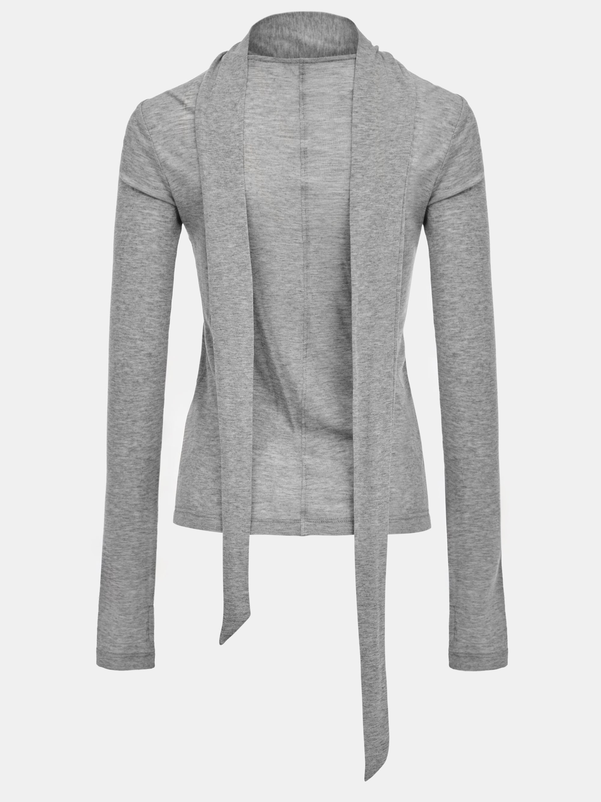 Tencel-Blend Tie Tee, Grey
