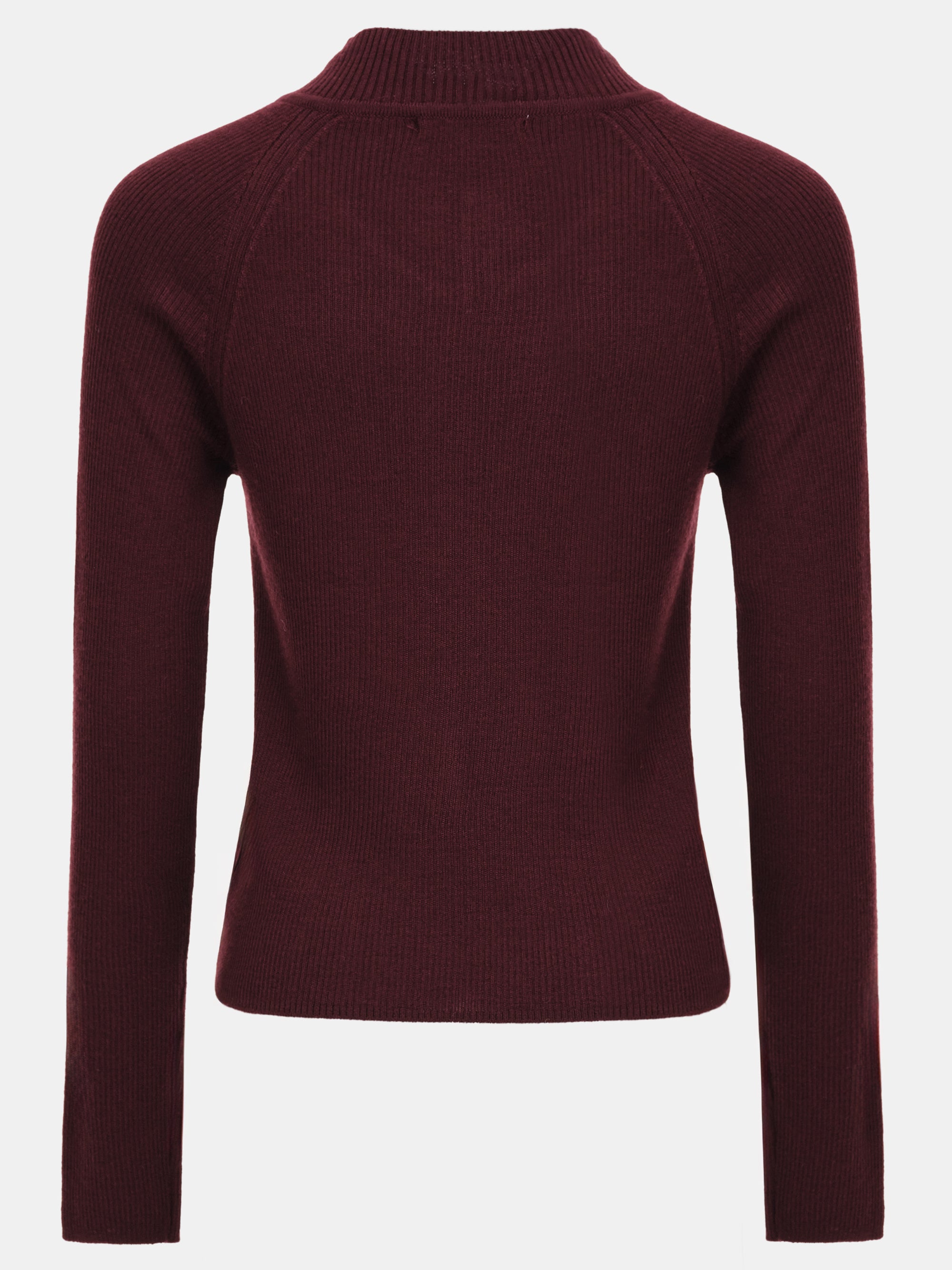 V-Neck Knit Top, Wine