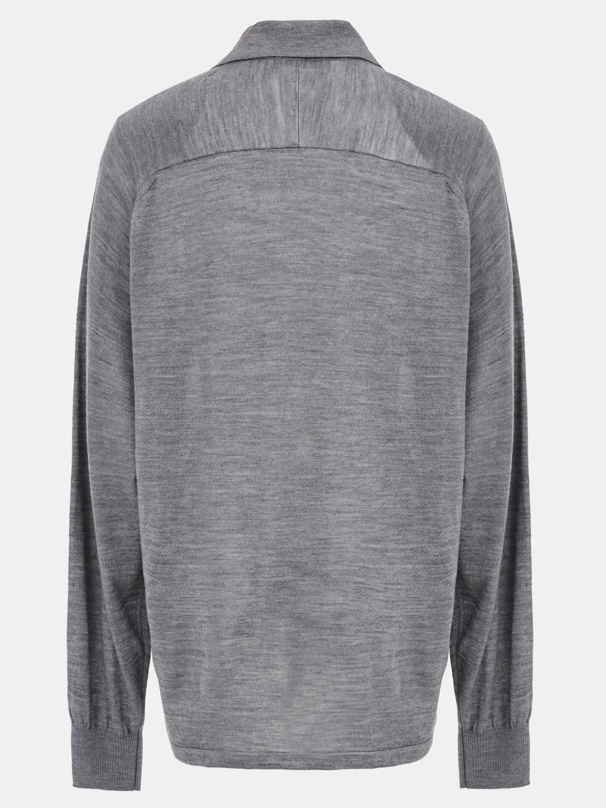 Padded Knit Polo, Grey