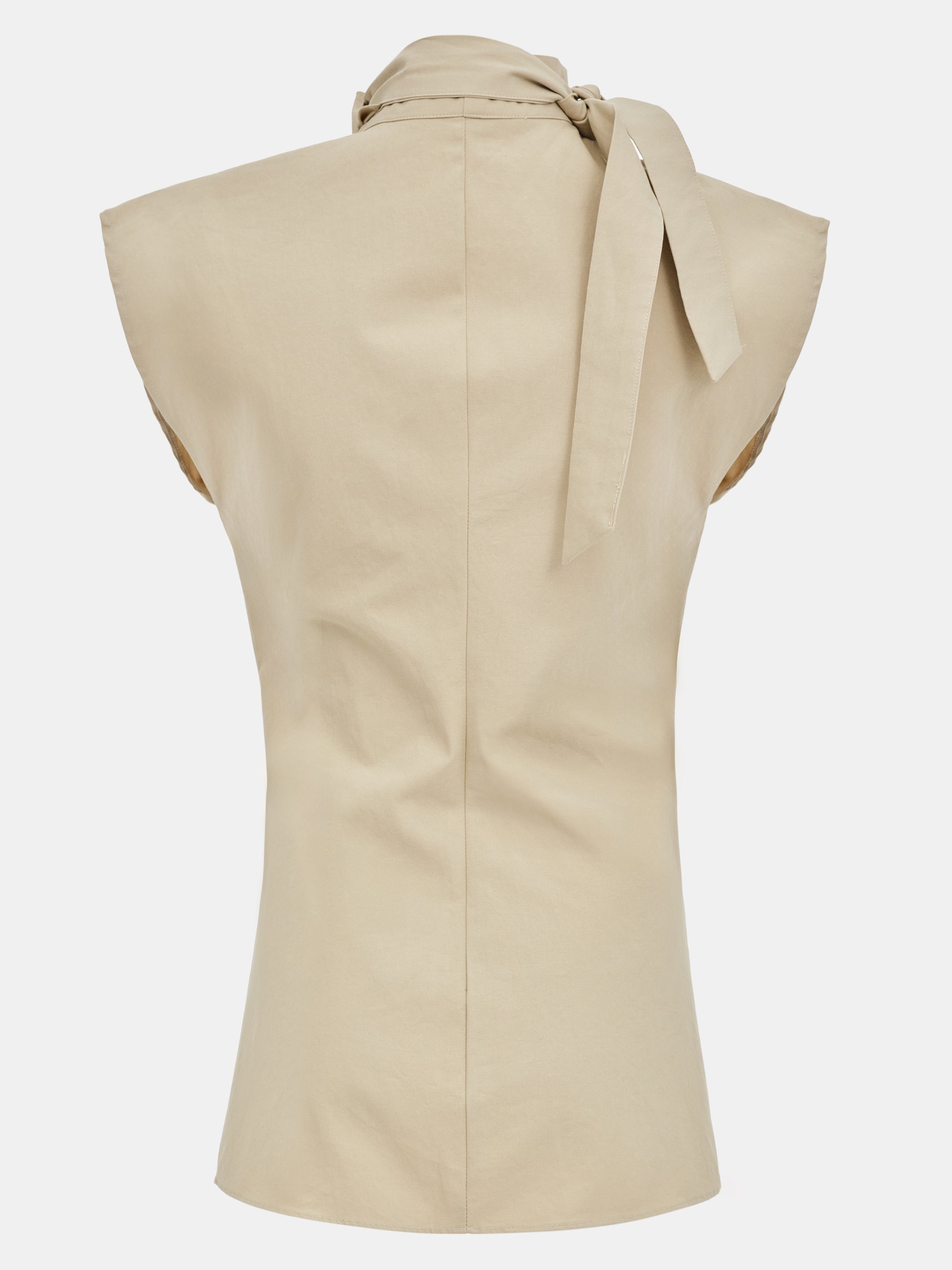 Draped Wrap Shirt, Beige