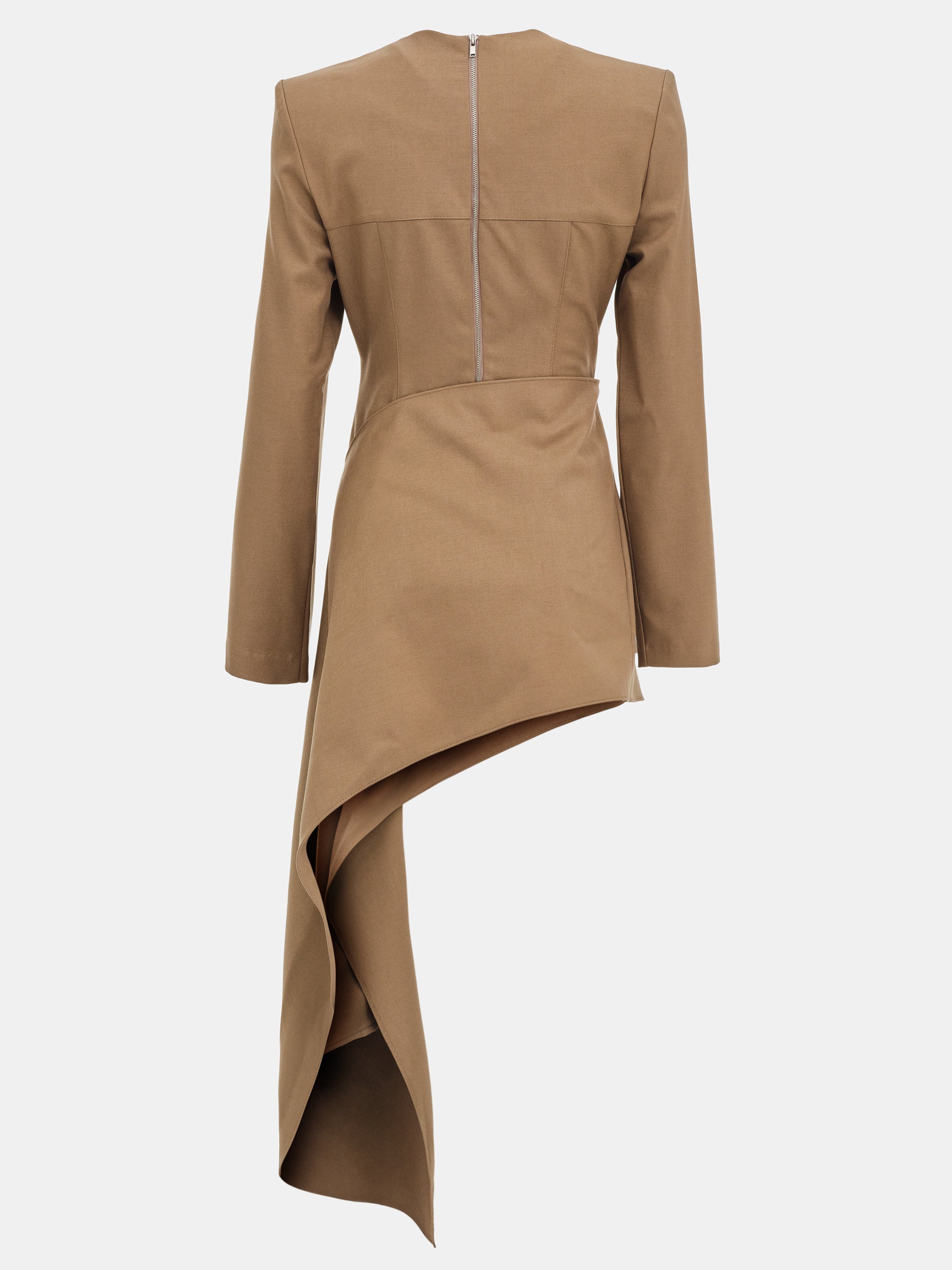 Asymmetric Panel Top, Brown