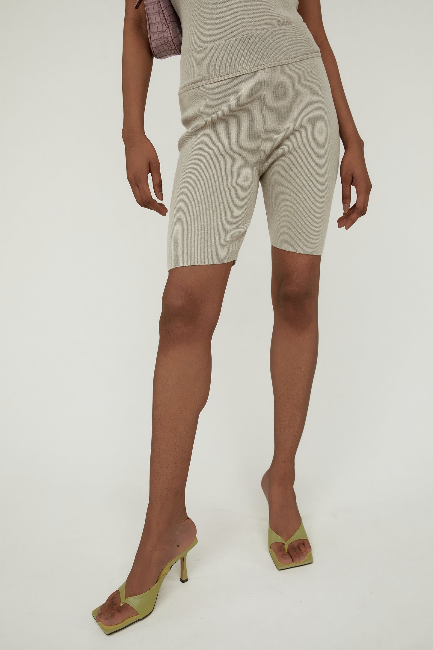 Knitted Shorts, Sesame Beige