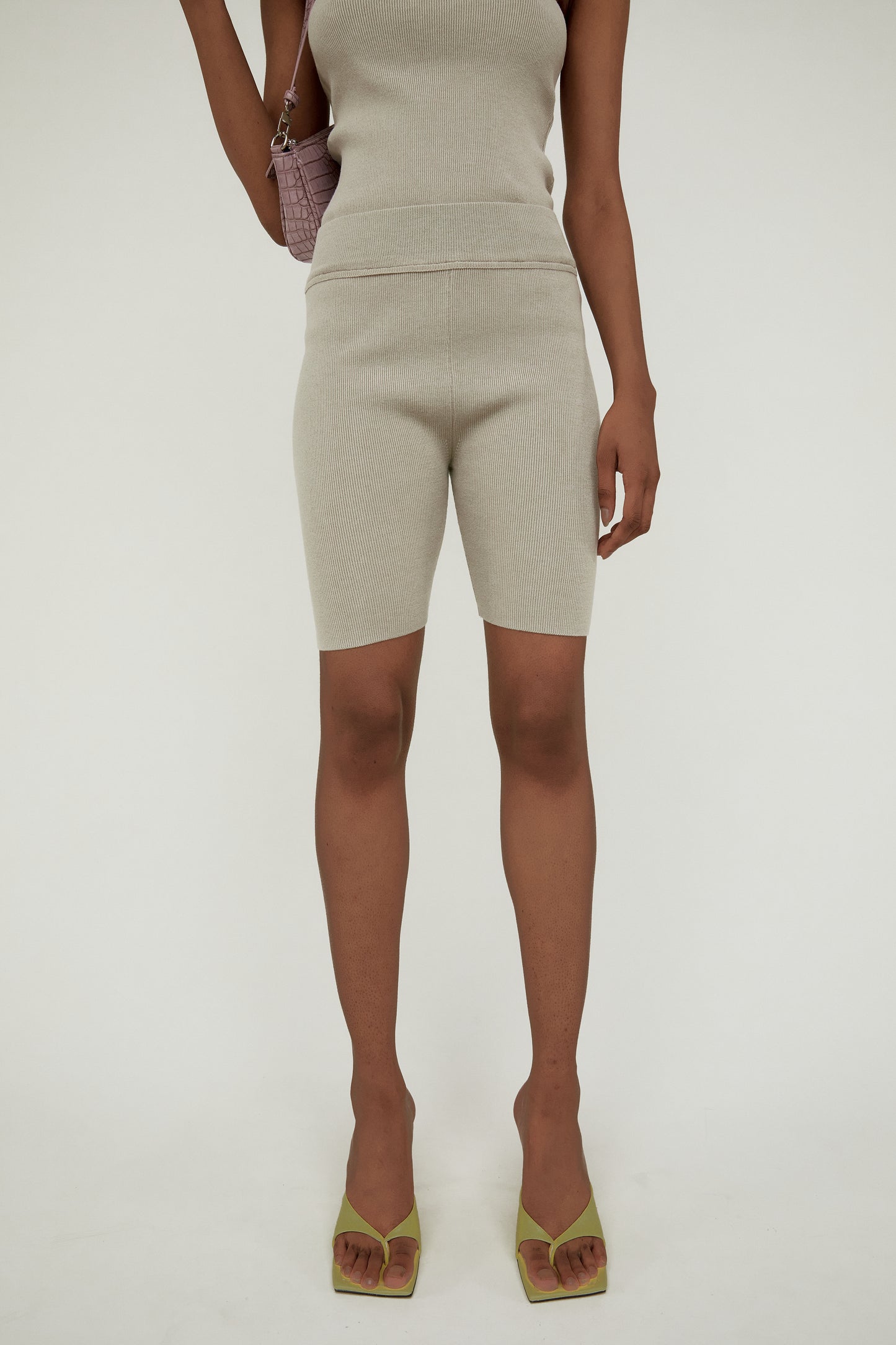 Knitted Shorts, Sesame Beige