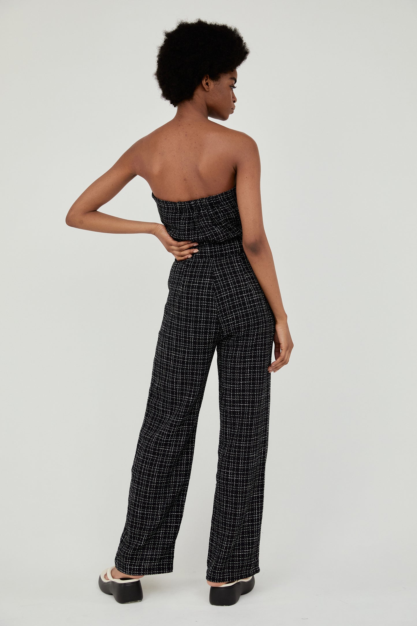 Tweed Jumpsuit, Black