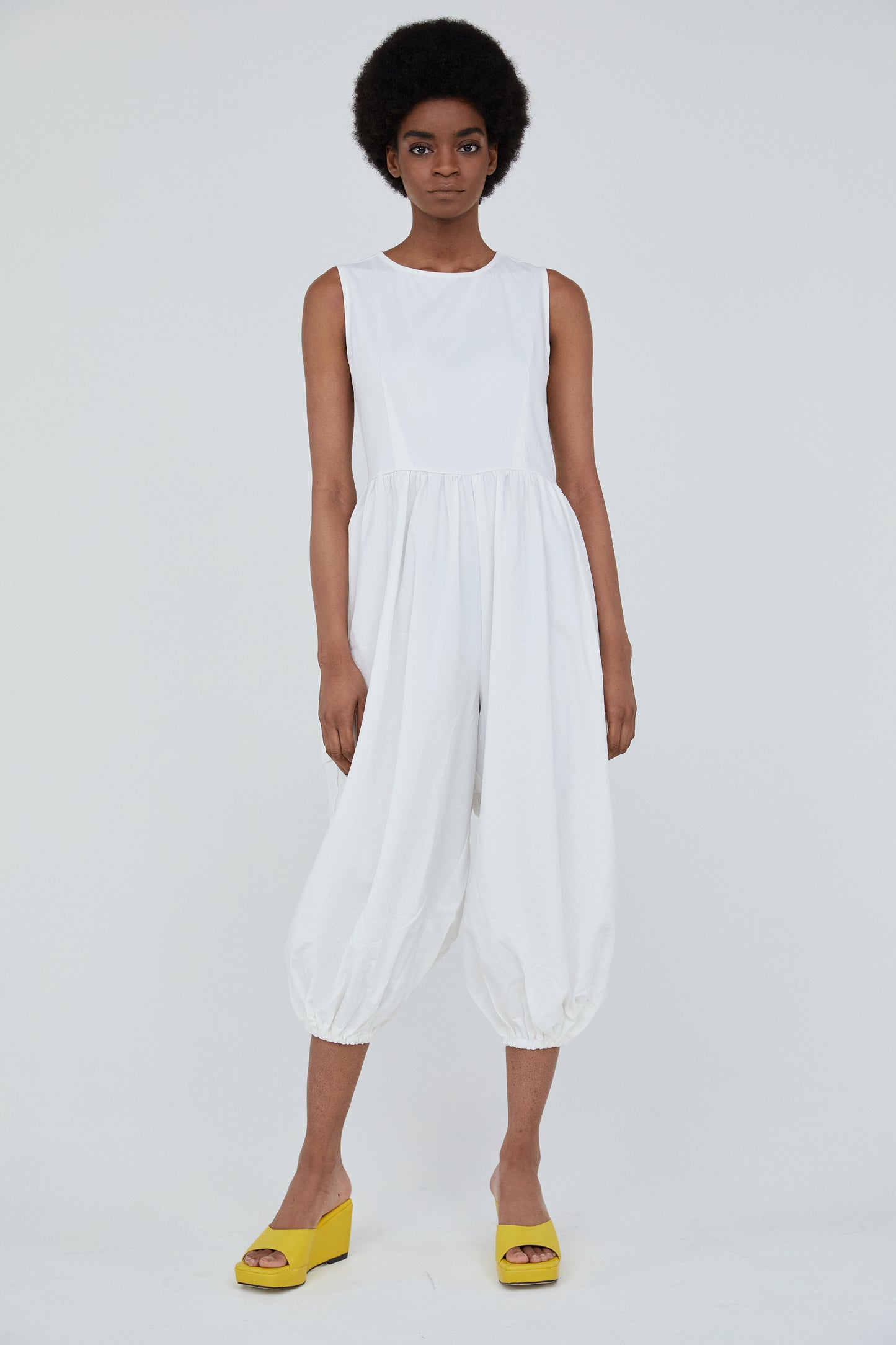 Voluminous Jogger Jumpsuit, Off White