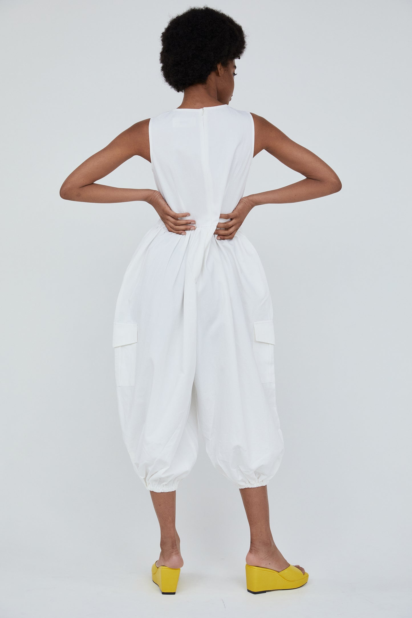 Voluminous Jogger Jumpsuit, Off White