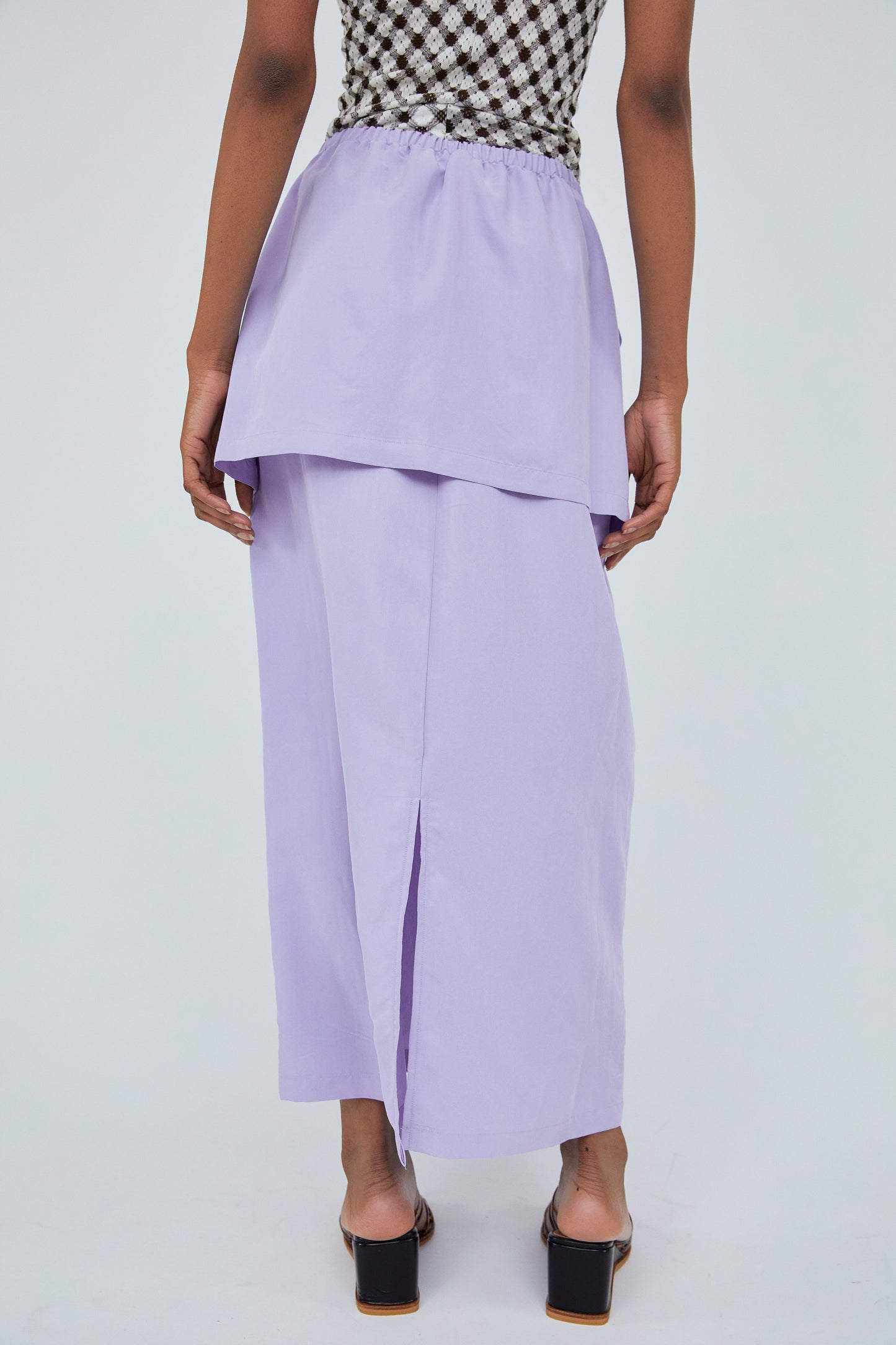Pocket Flowy Long Skirt, Lavender
