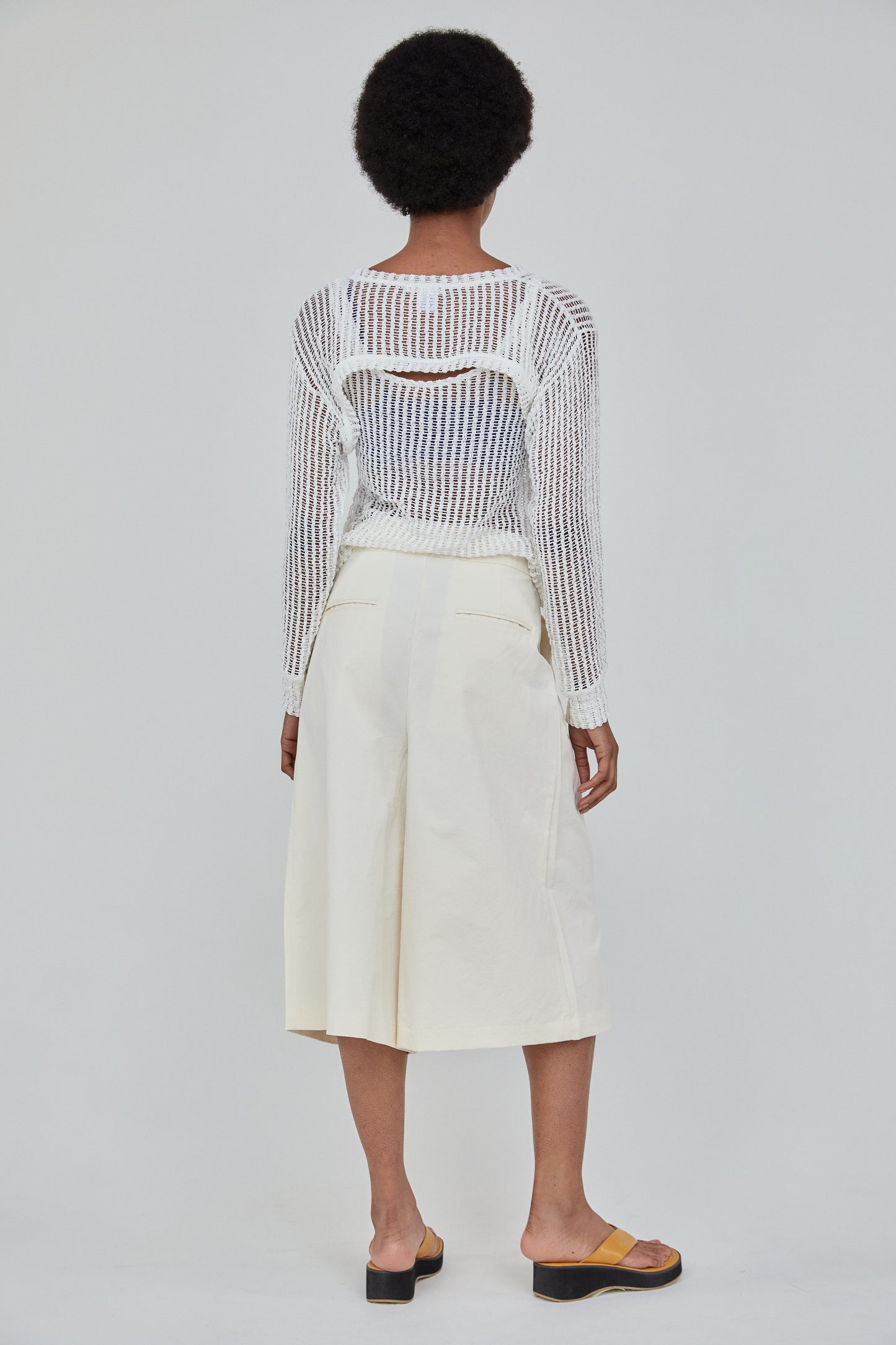 Two Piece Fishnet Sweater, Off White