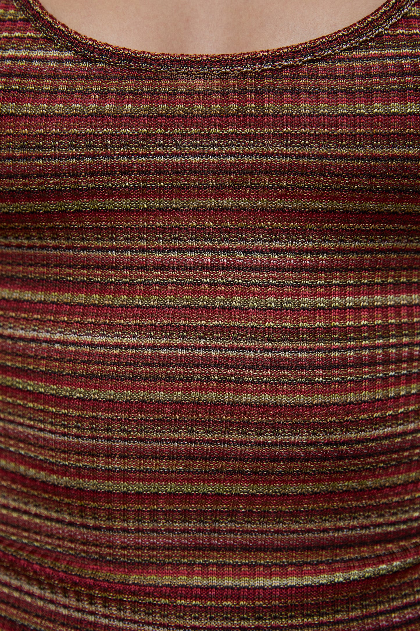 Multi-Color Knitted Tank Top, Burgundy