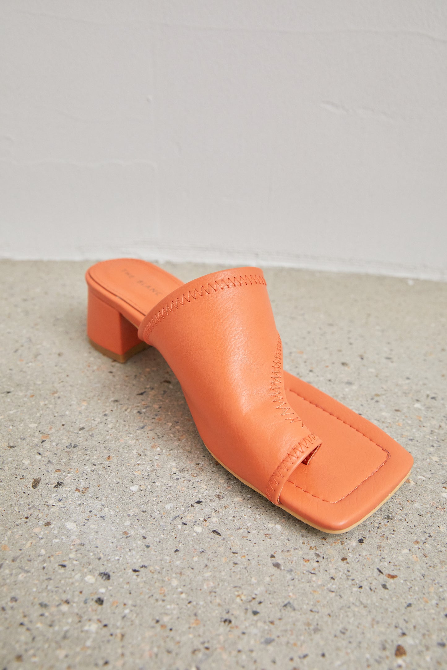 Asymmetrical Toe Loop Sandals, Tangerine