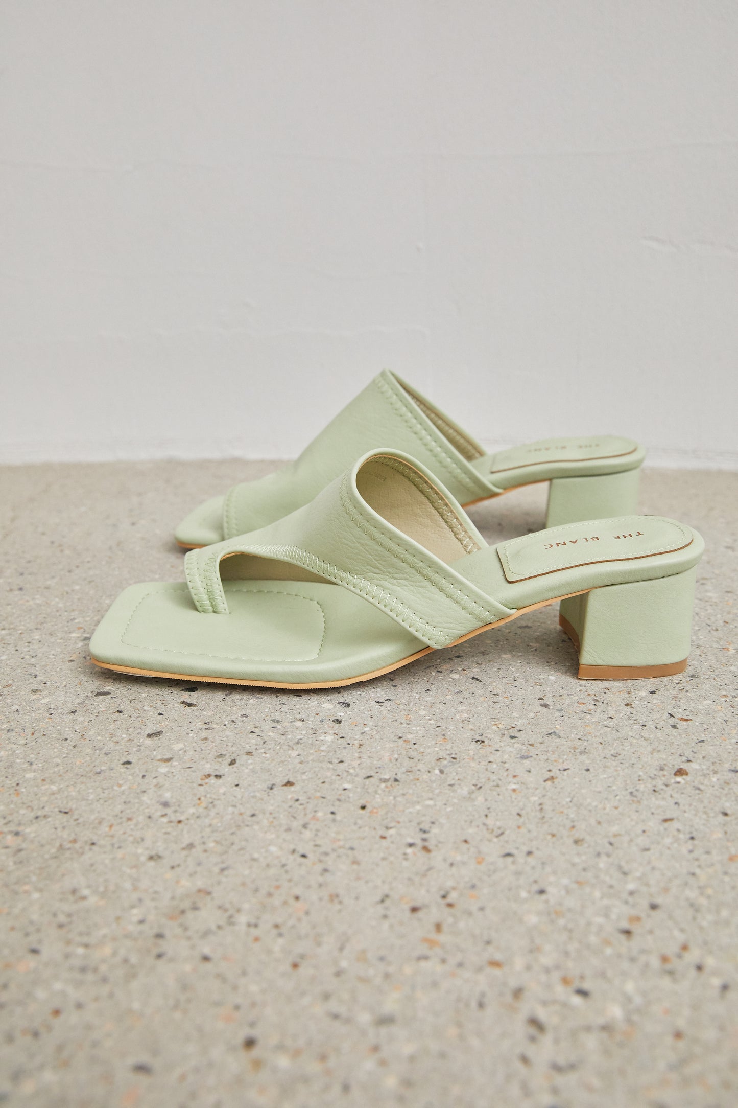 Asymmetrical Toe Loop Sandals, Mint