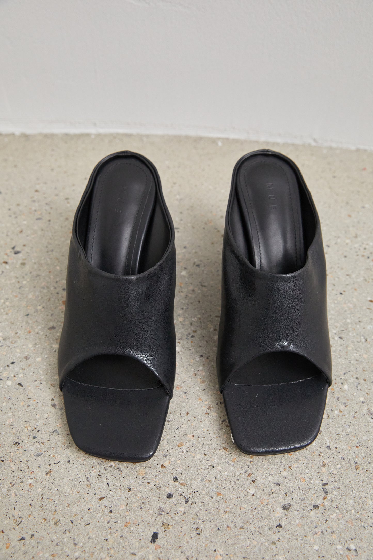 Slide Wedge Heels, Black