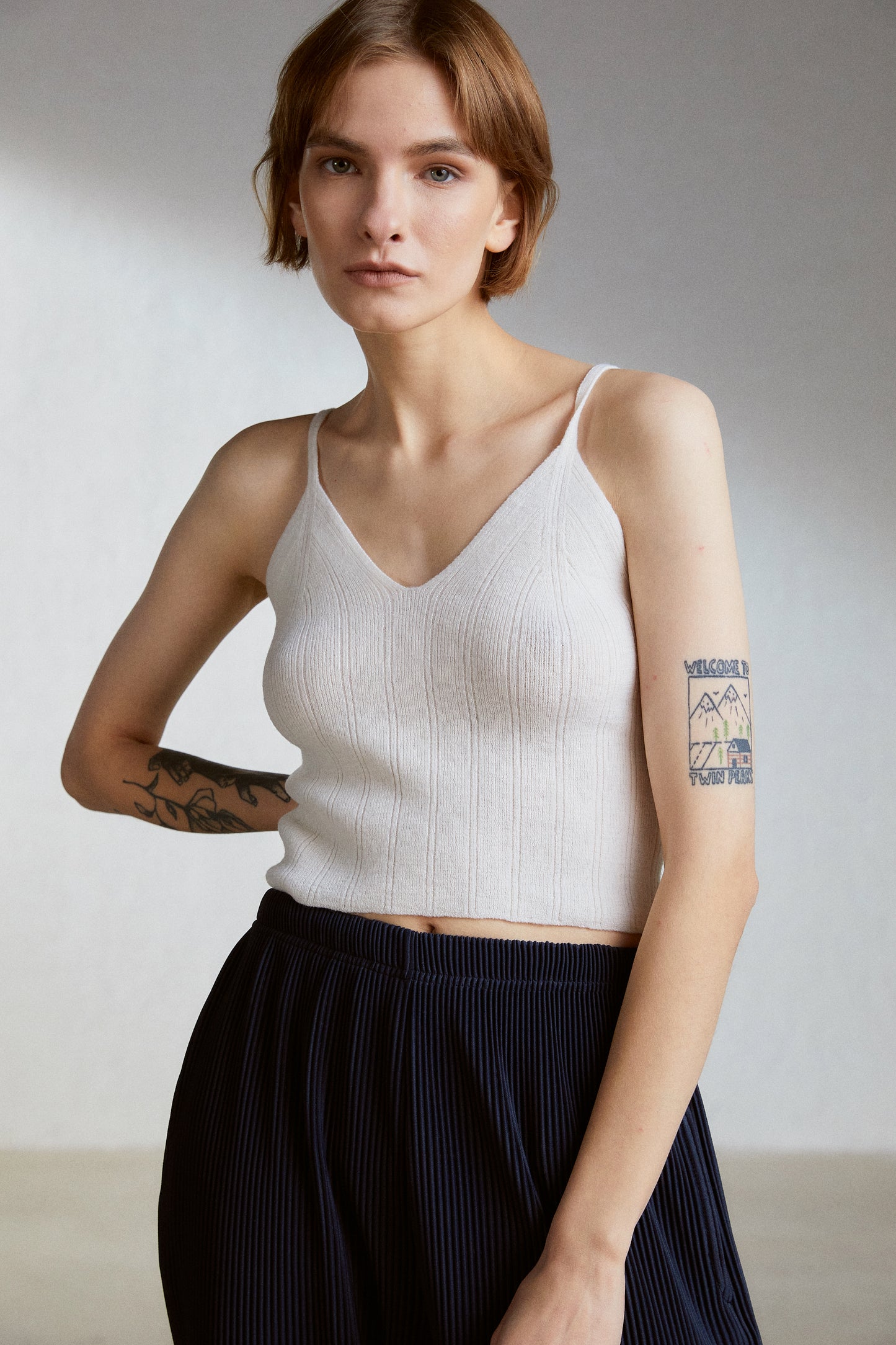 Knitted Tank Top, Ivory