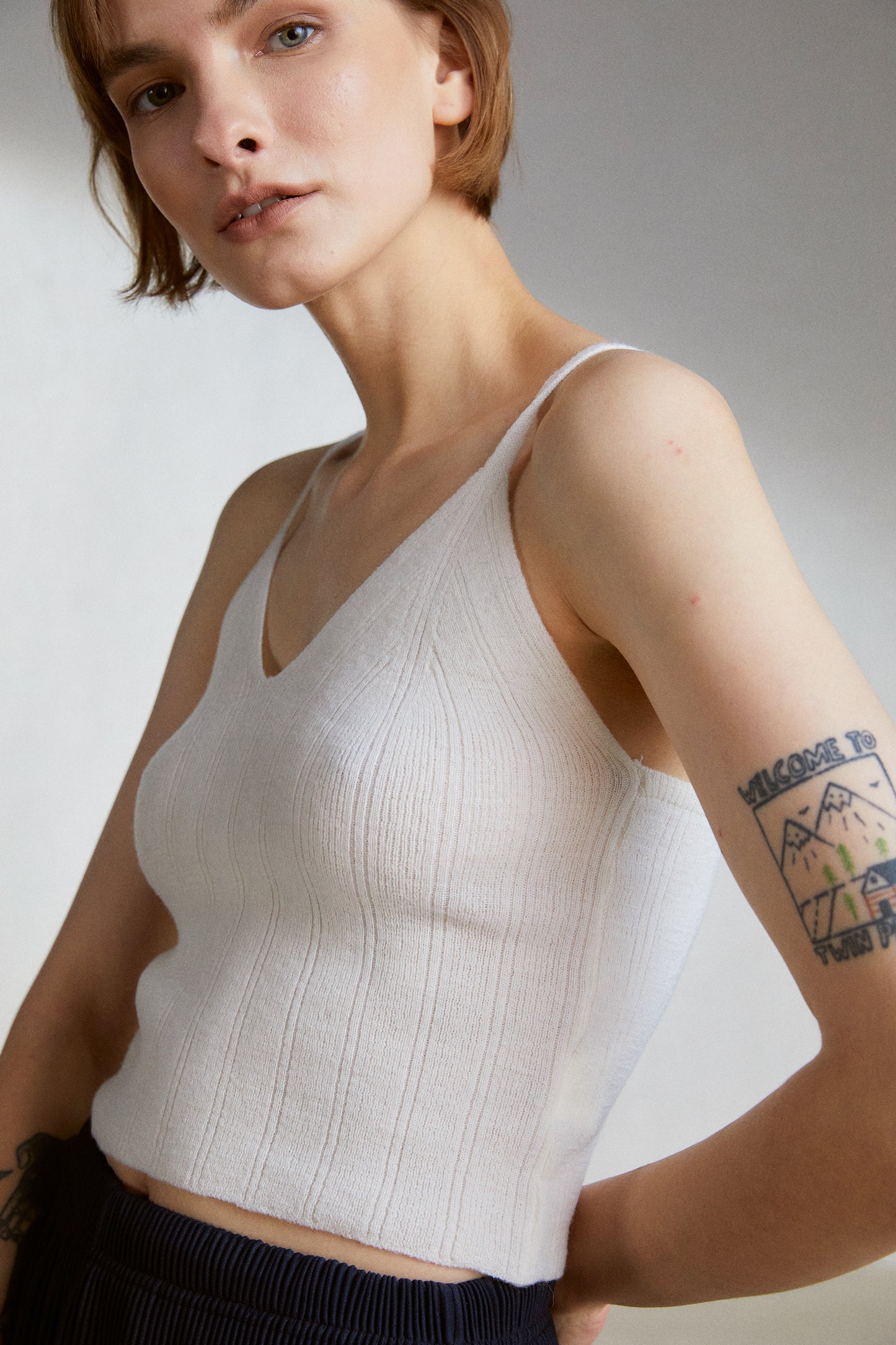 Knitted Tank Top, Ivory