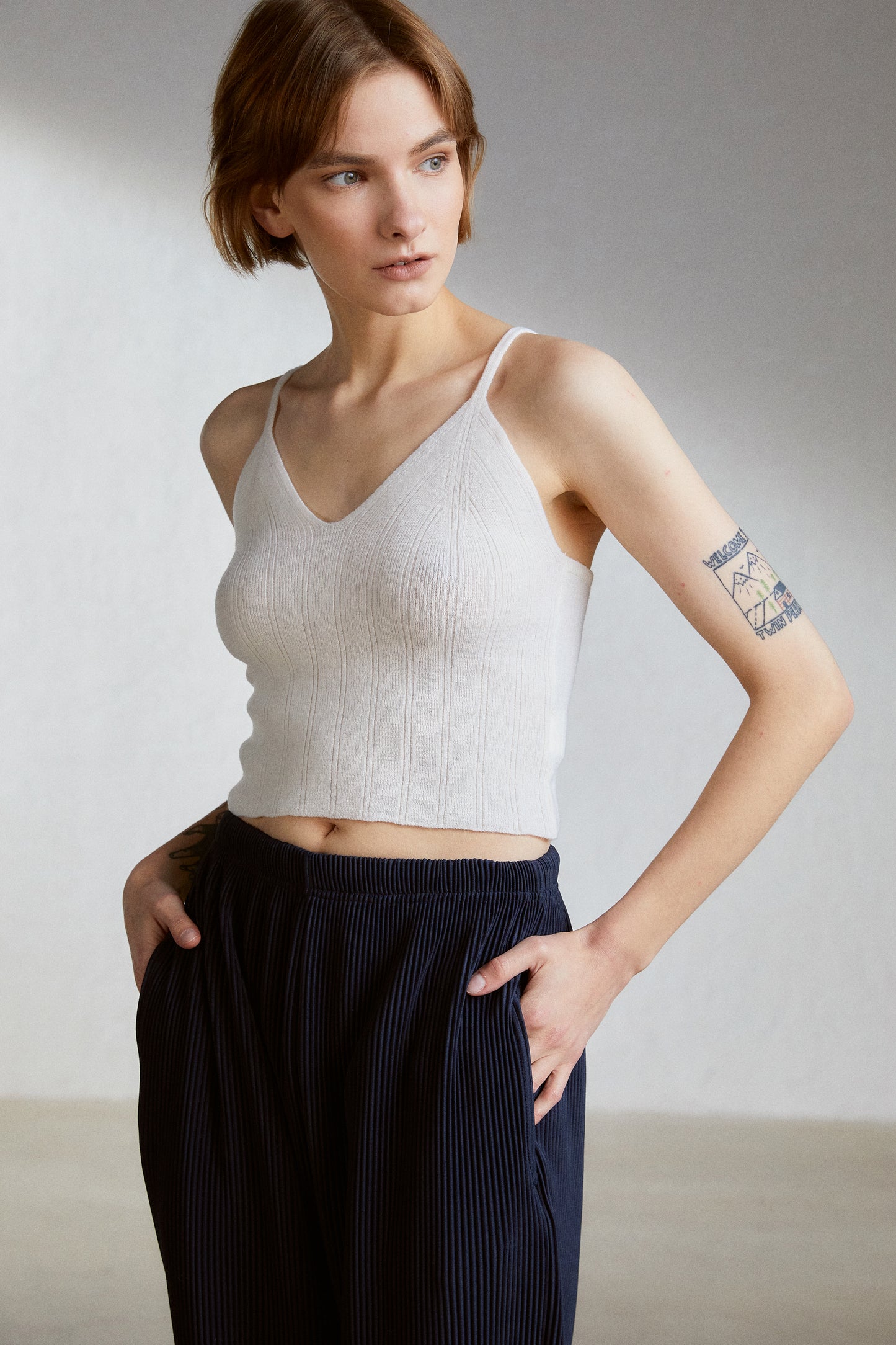 Knitted Tank Top, Ivory
