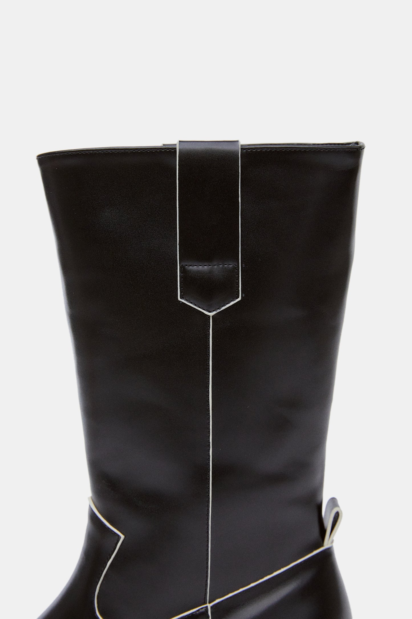 Contrast Stitch Oxford Boots, Black