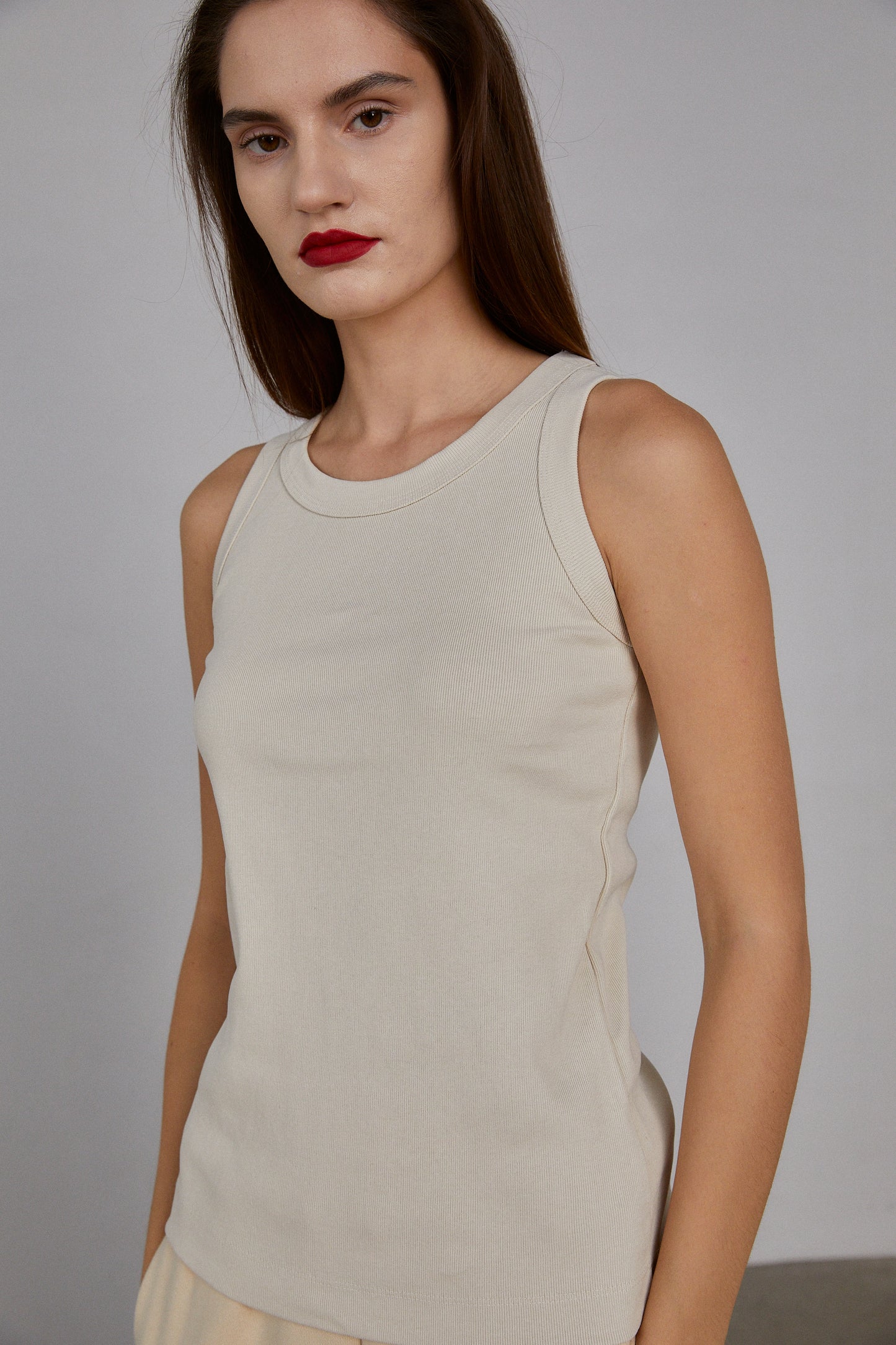 Cotton Tank And Cardigan Set, Sesame