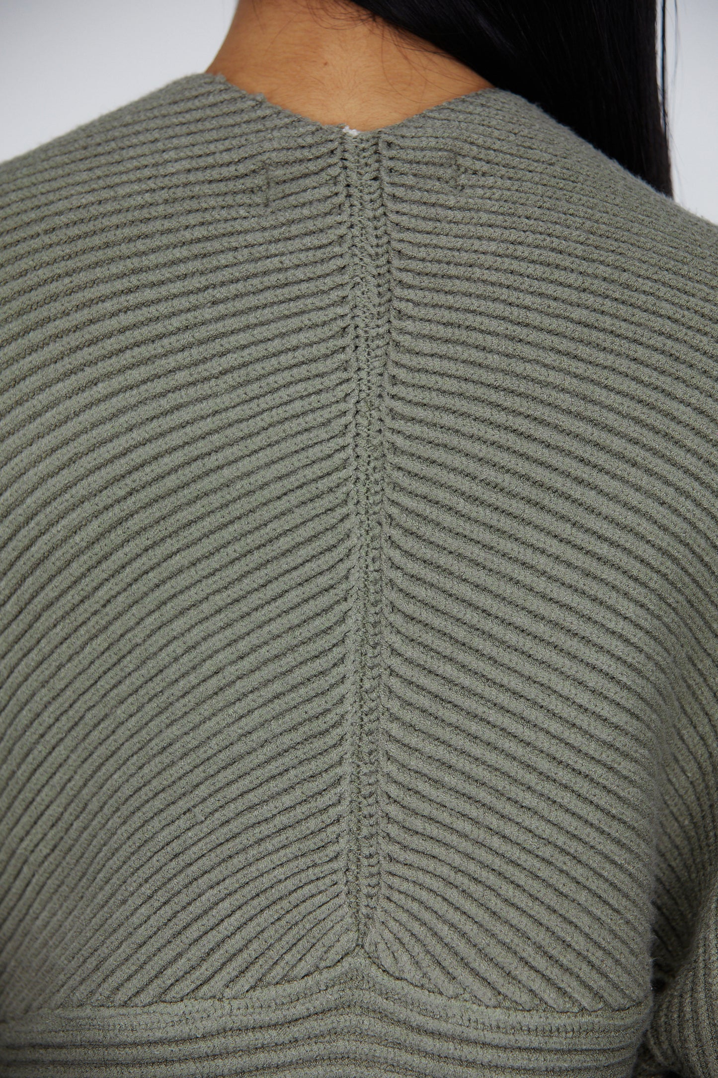 Soft Touch Wrap Front Wool Sweater, Khaki
