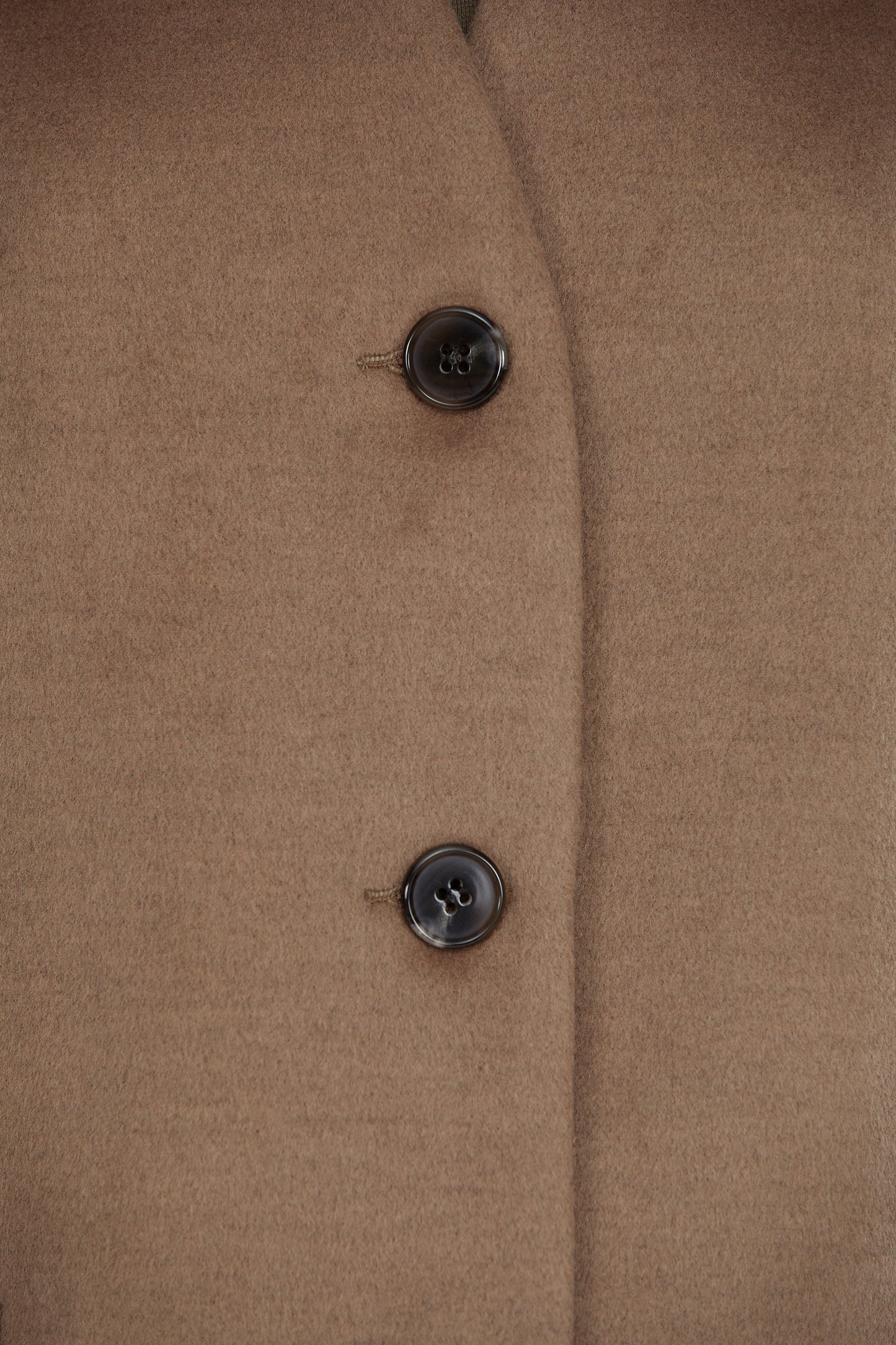 Collarless Blazer Jacket, Light Brown