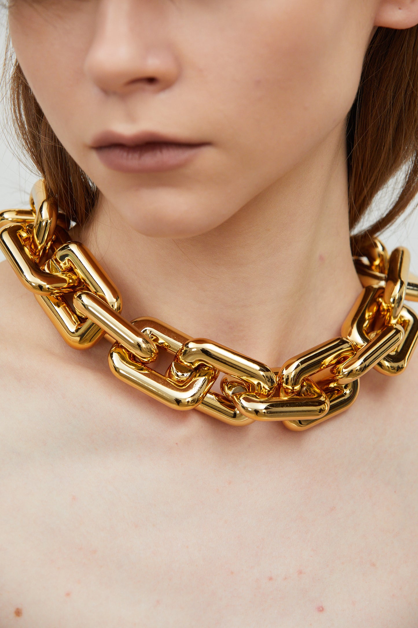 Oversized Link Chain Necklace, Gold