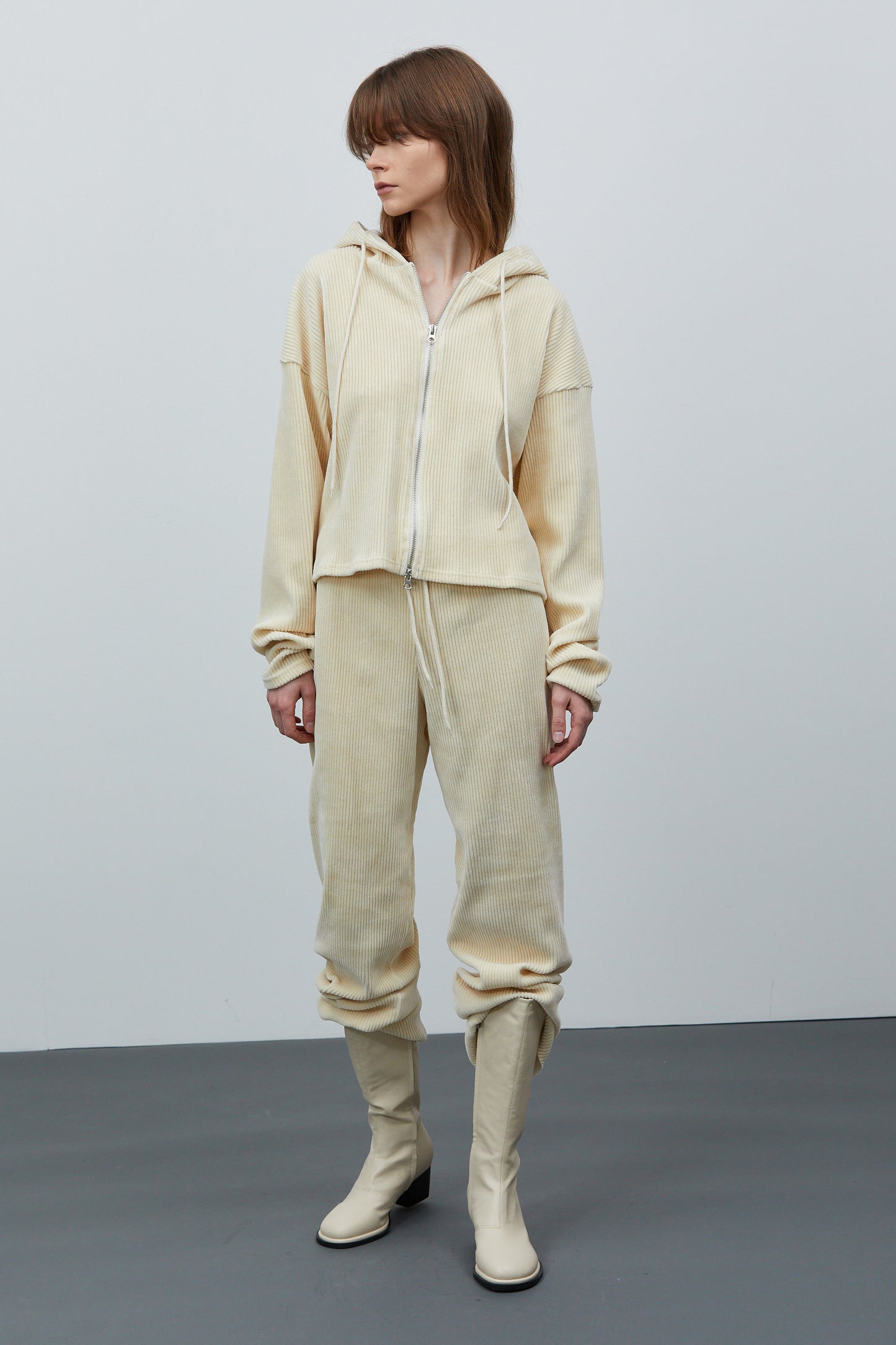Corduroy Sweatpants, Ivory