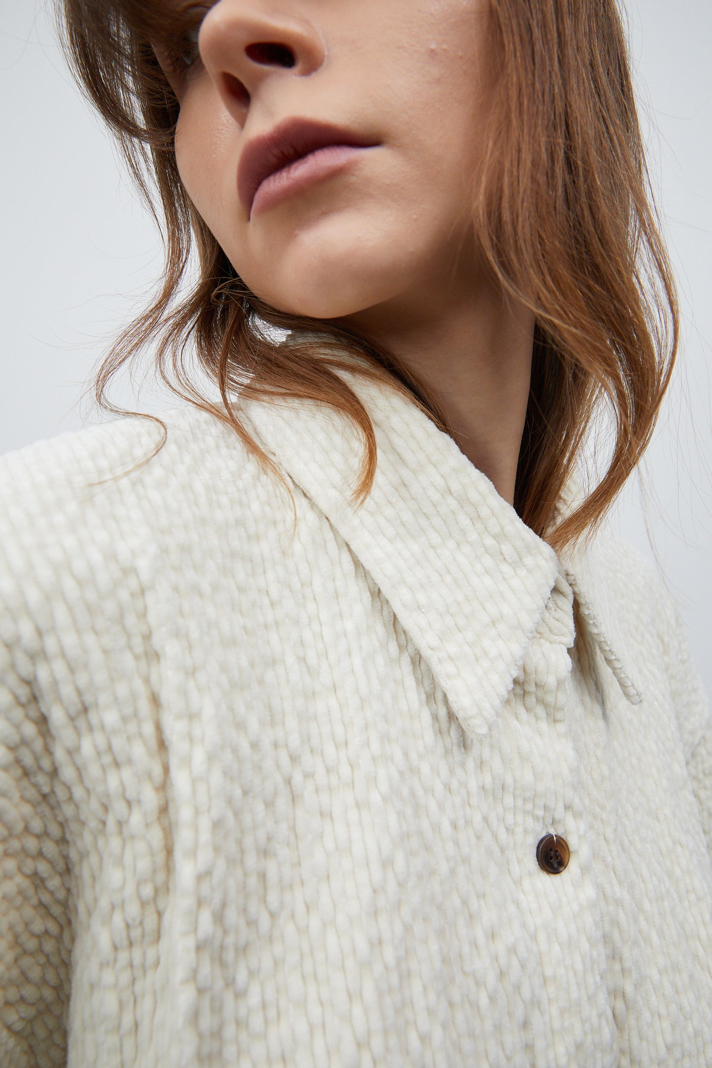 Wave Corduroy Shirt, Ivory