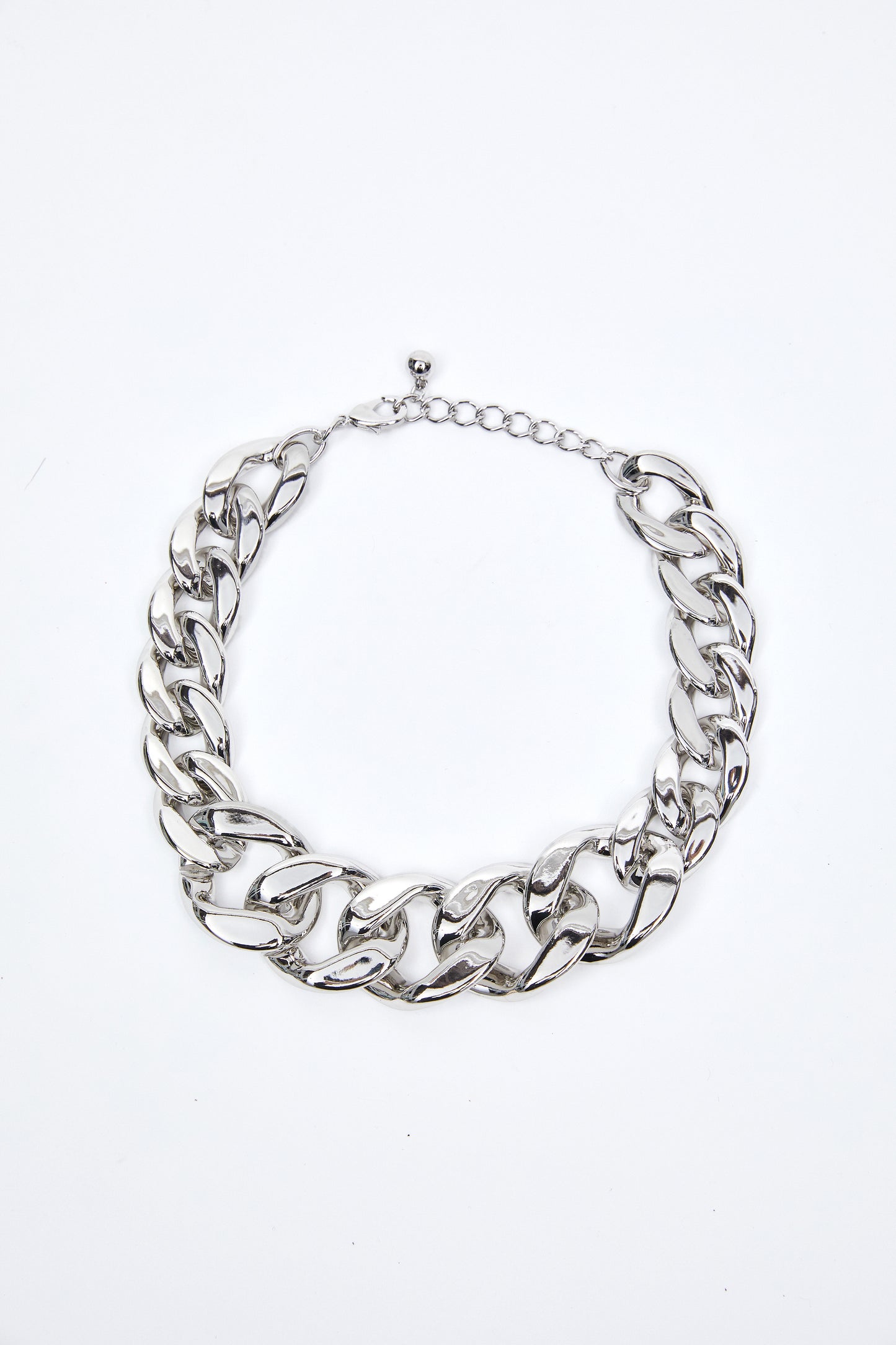 Interlocking Chain Necklace, Sliver