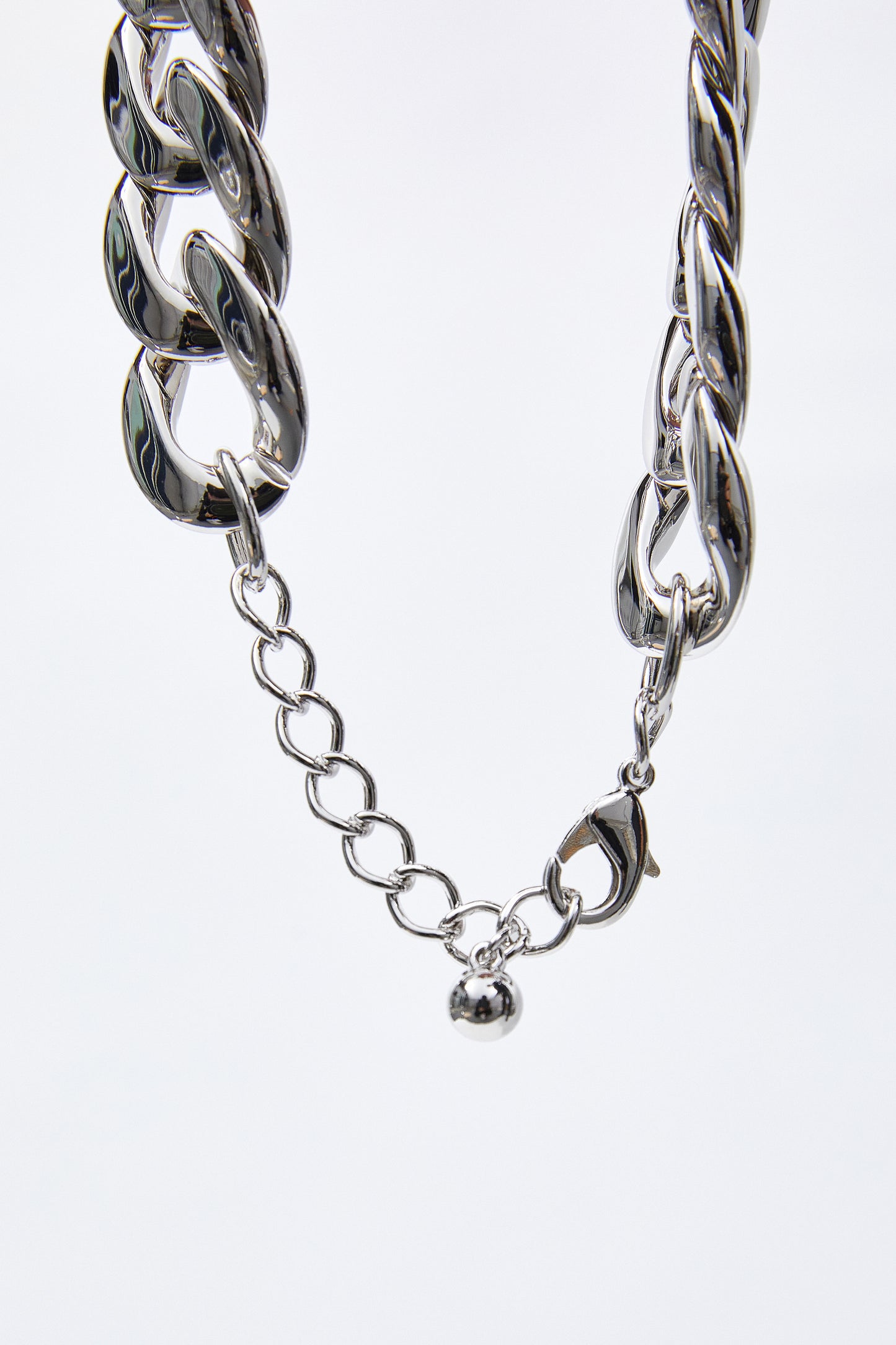Interlocking Chain Necklace, Sliver