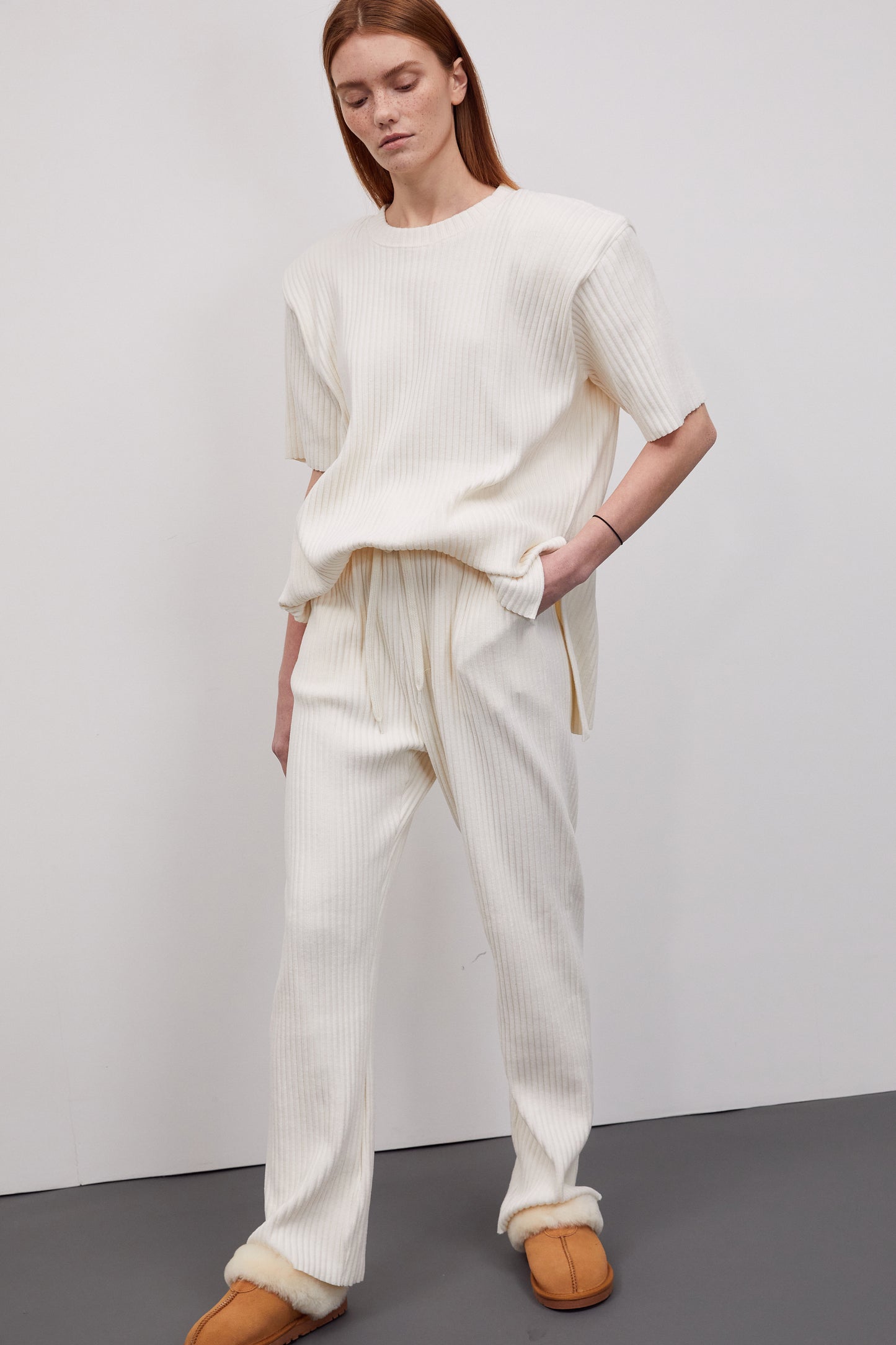 Corduroy Lounge Pants, Ivory