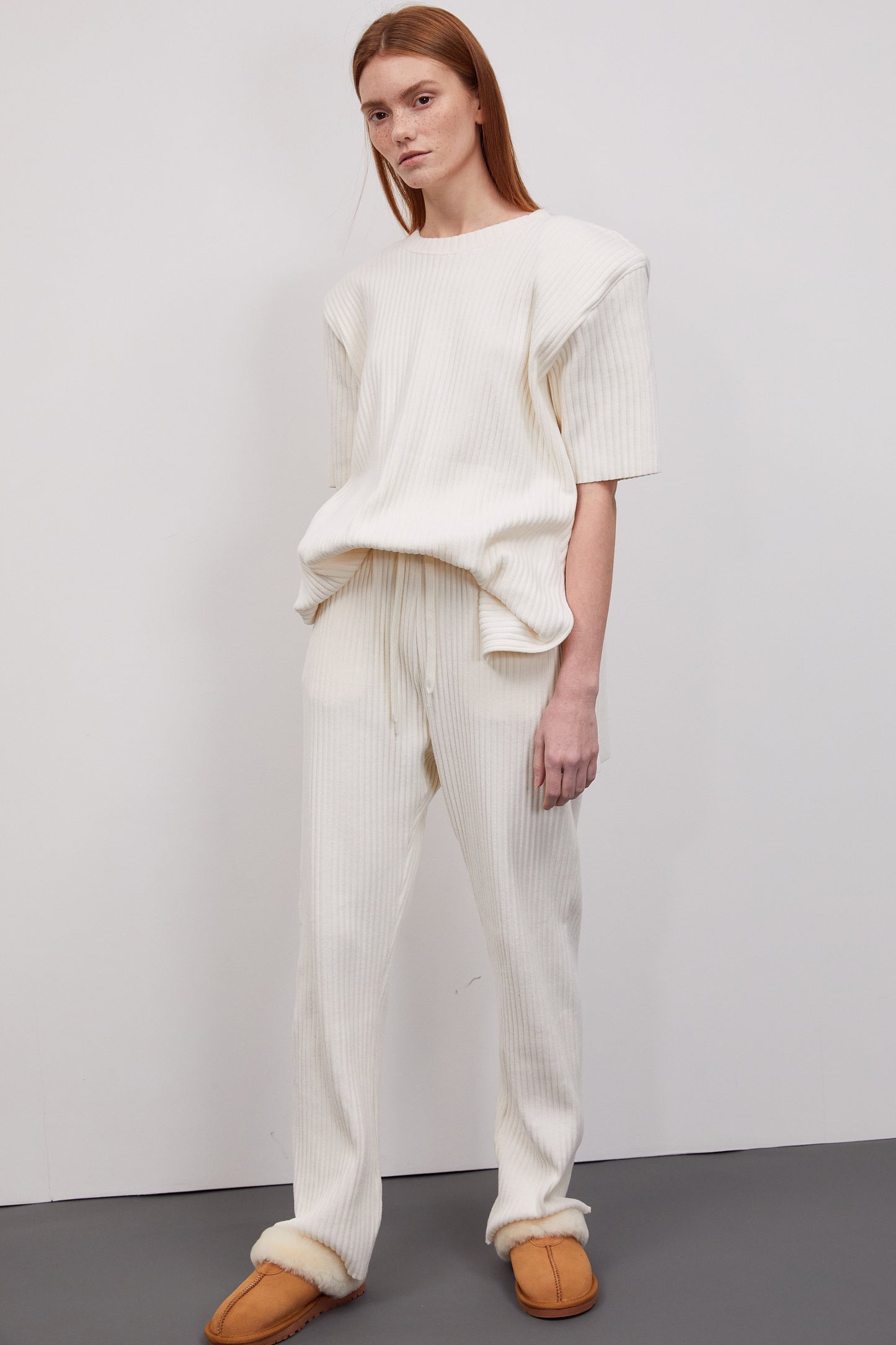 Corduroy Lounge Pants, Ivory
