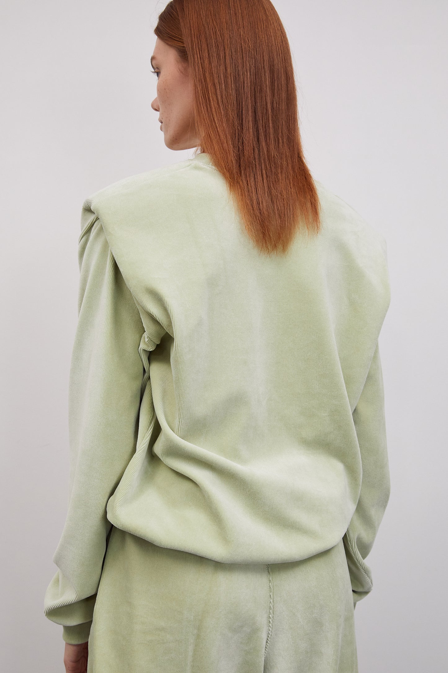 Lux Corduroy Pad Shoulder Sweatshirt, Applemint