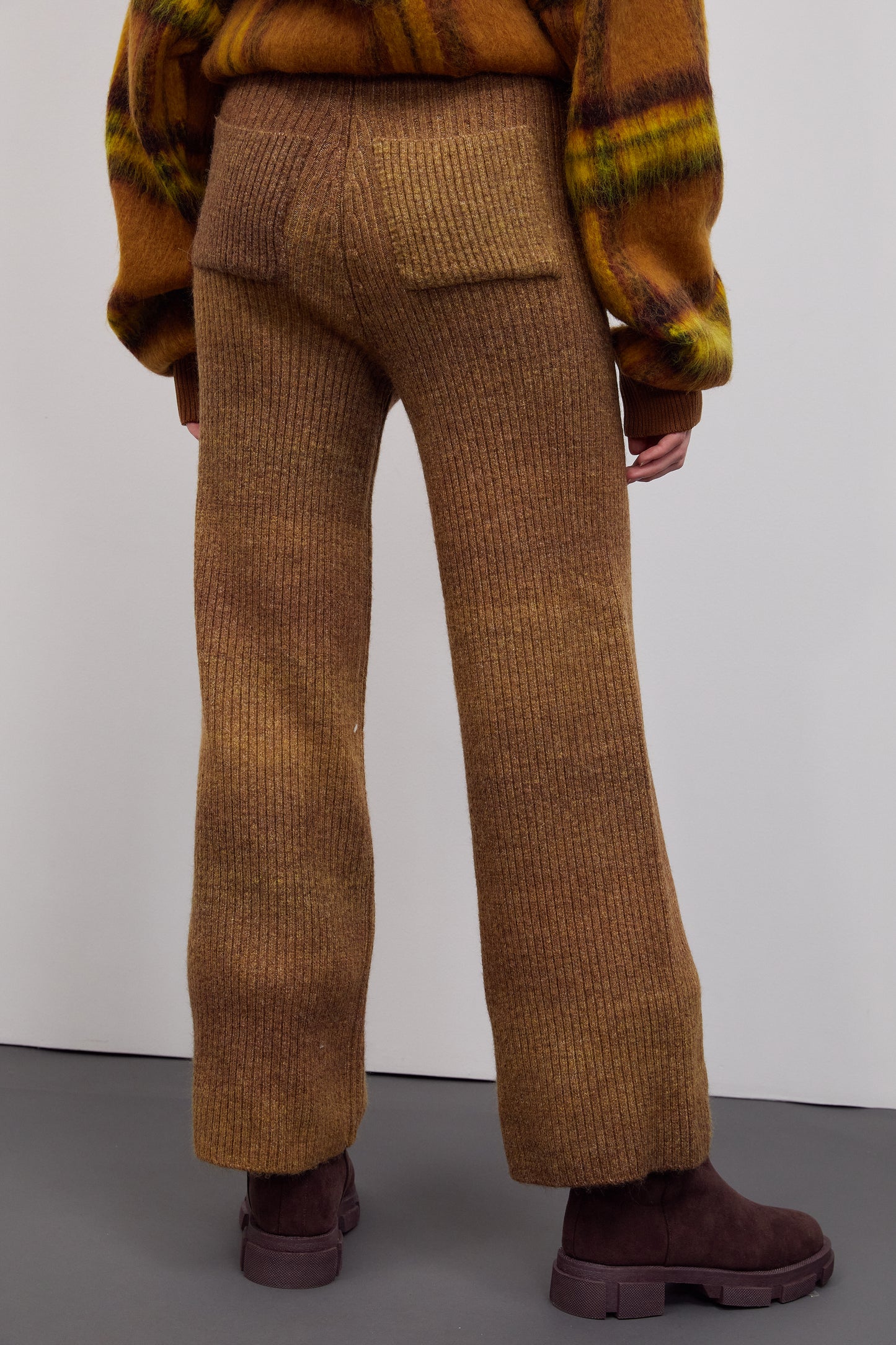 Gradation Rib Knit Lounge Pants, Copper