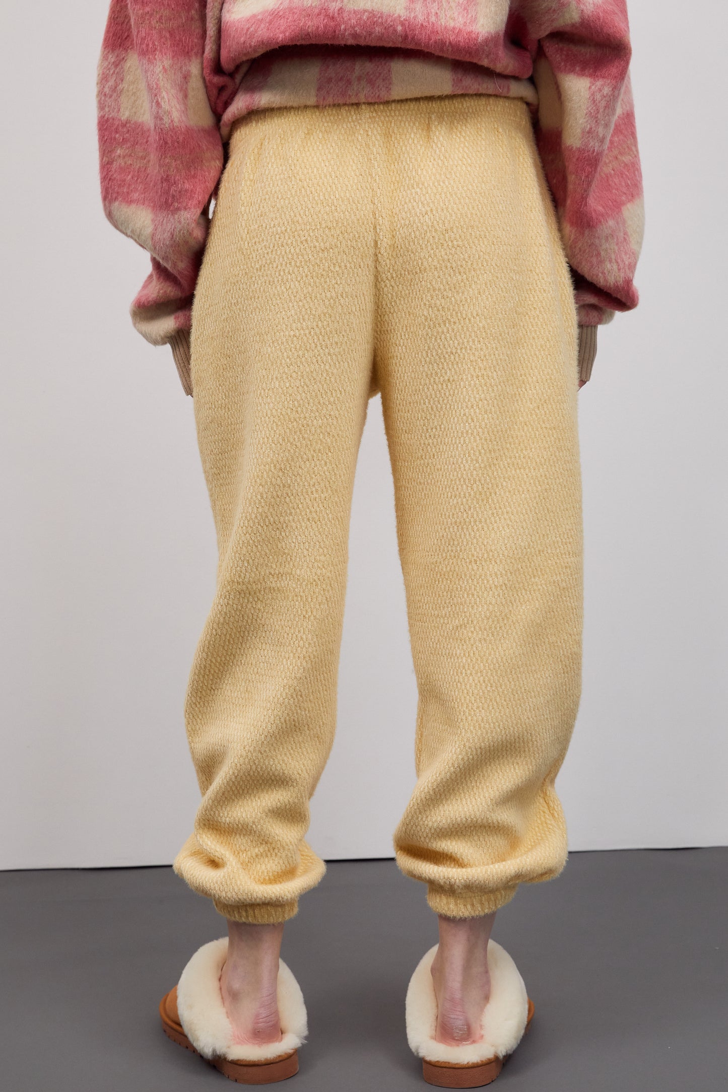 Soft Brushed Knit Joggers, Banana