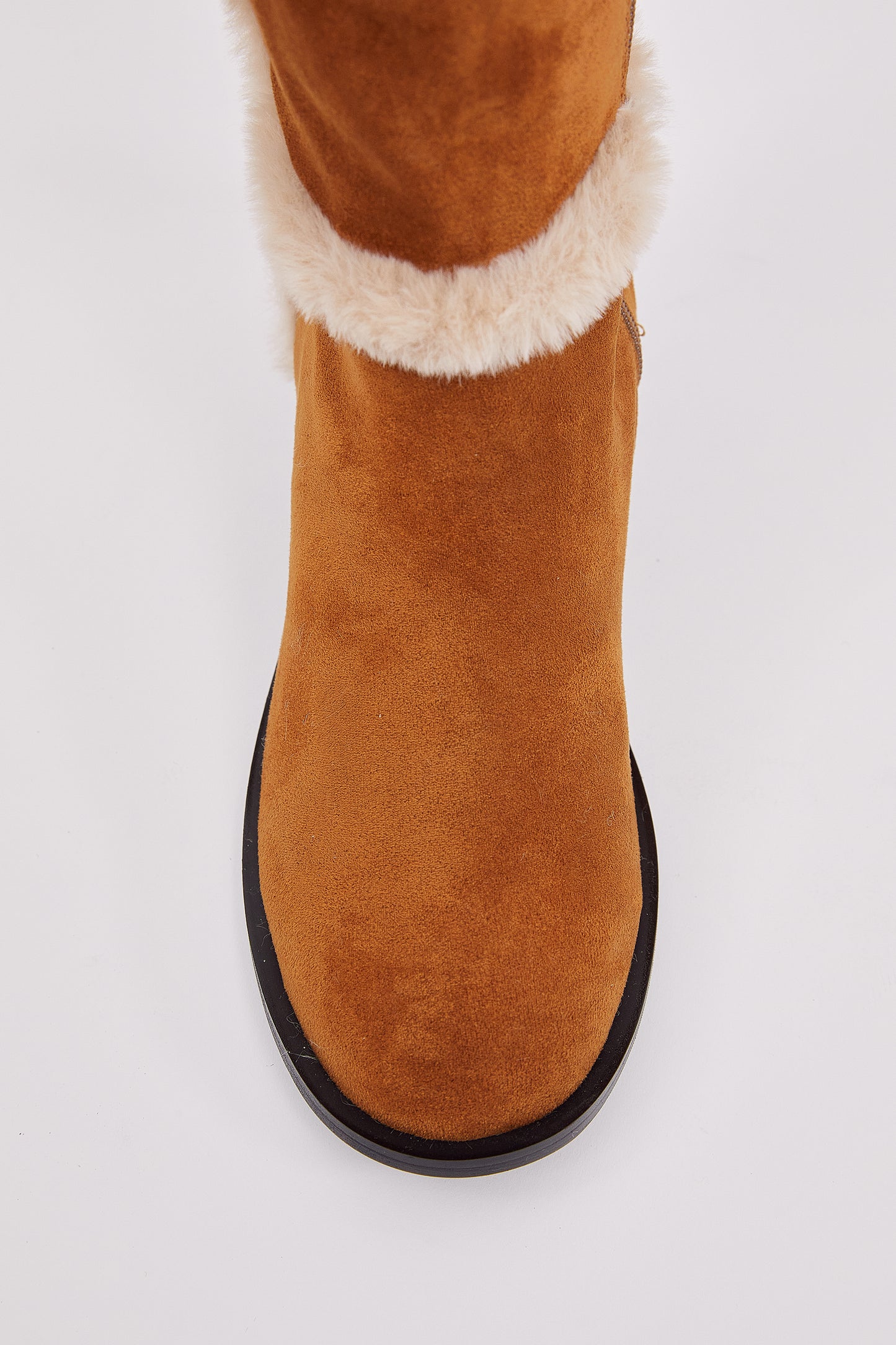 Shearling Knee Boots, Brown