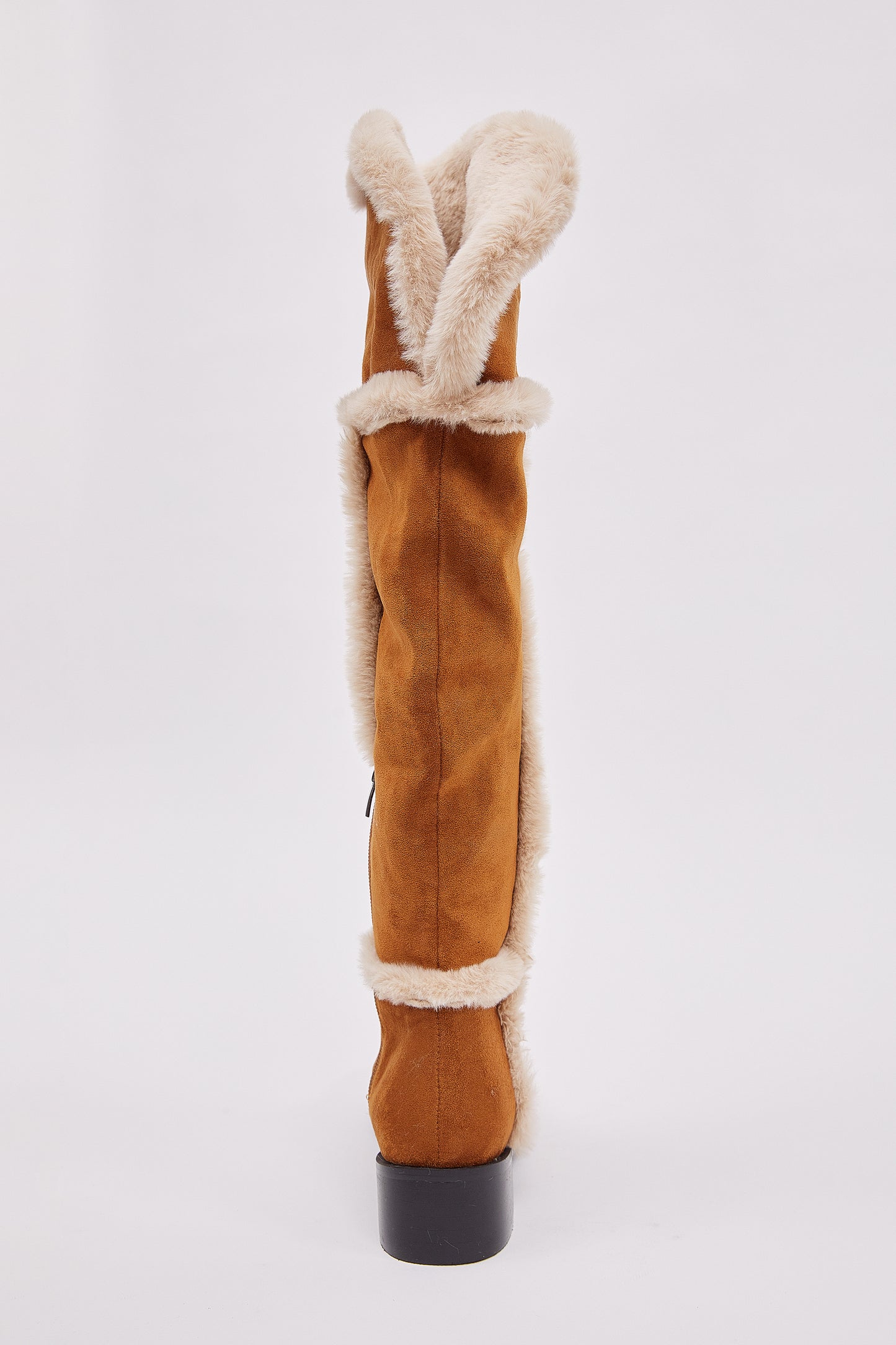 Shearling Knee Boots, Brown
