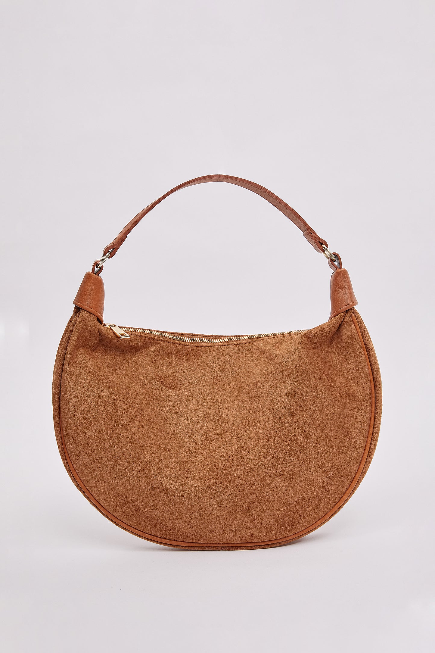 Half Moon Hobo Bag, Tan Beige