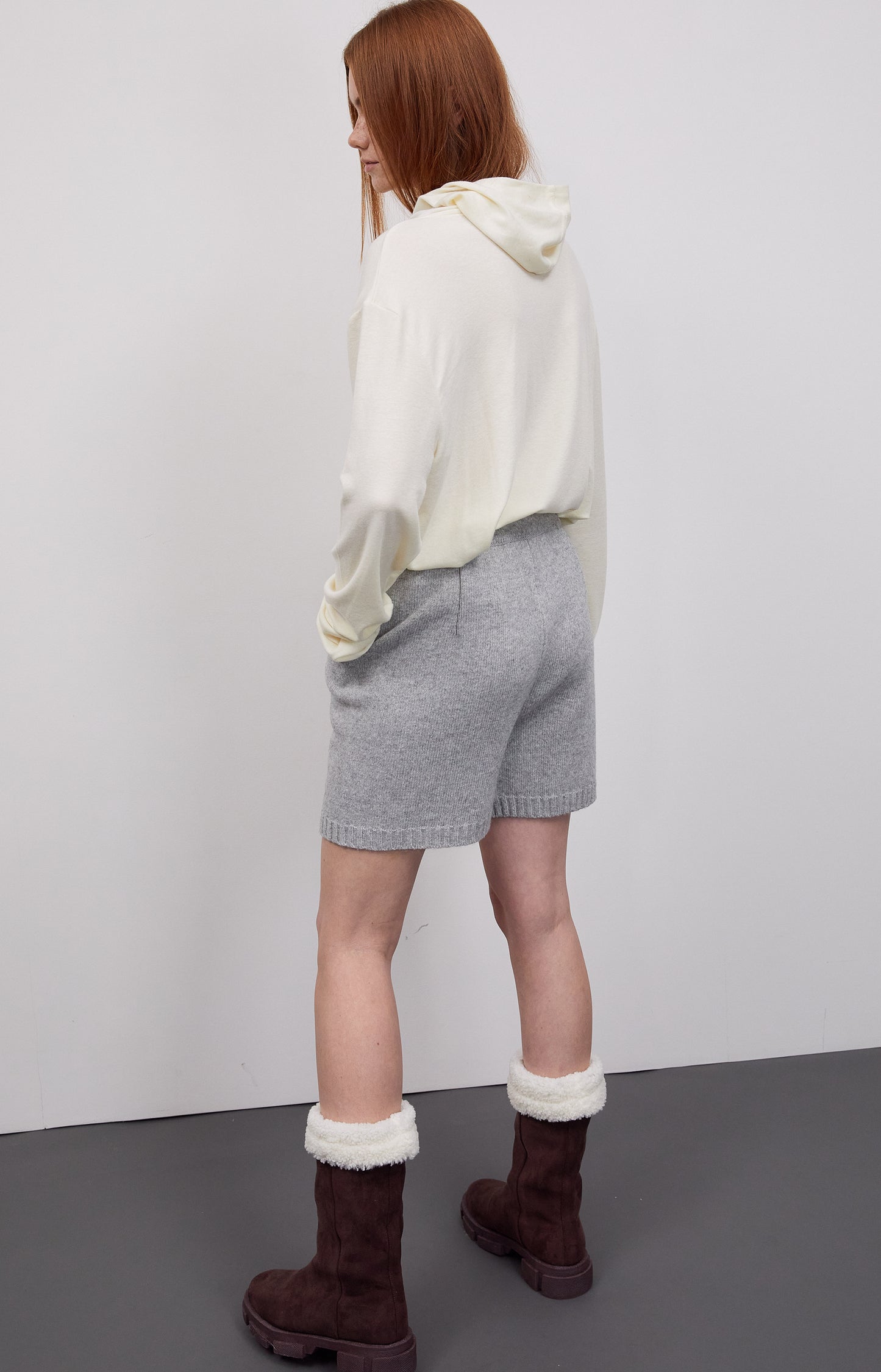 Ultra Soft Tencel Blend Wool Knit, Ecru
