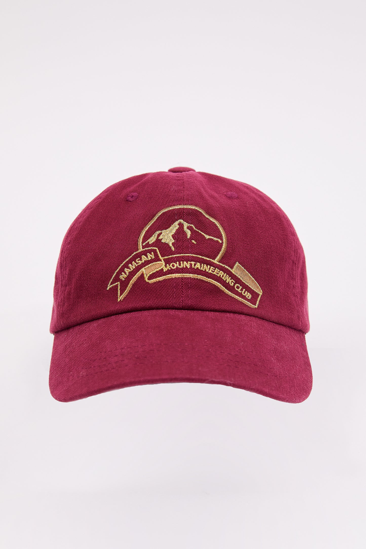Embroidered Corduroy Cap, Burgundy