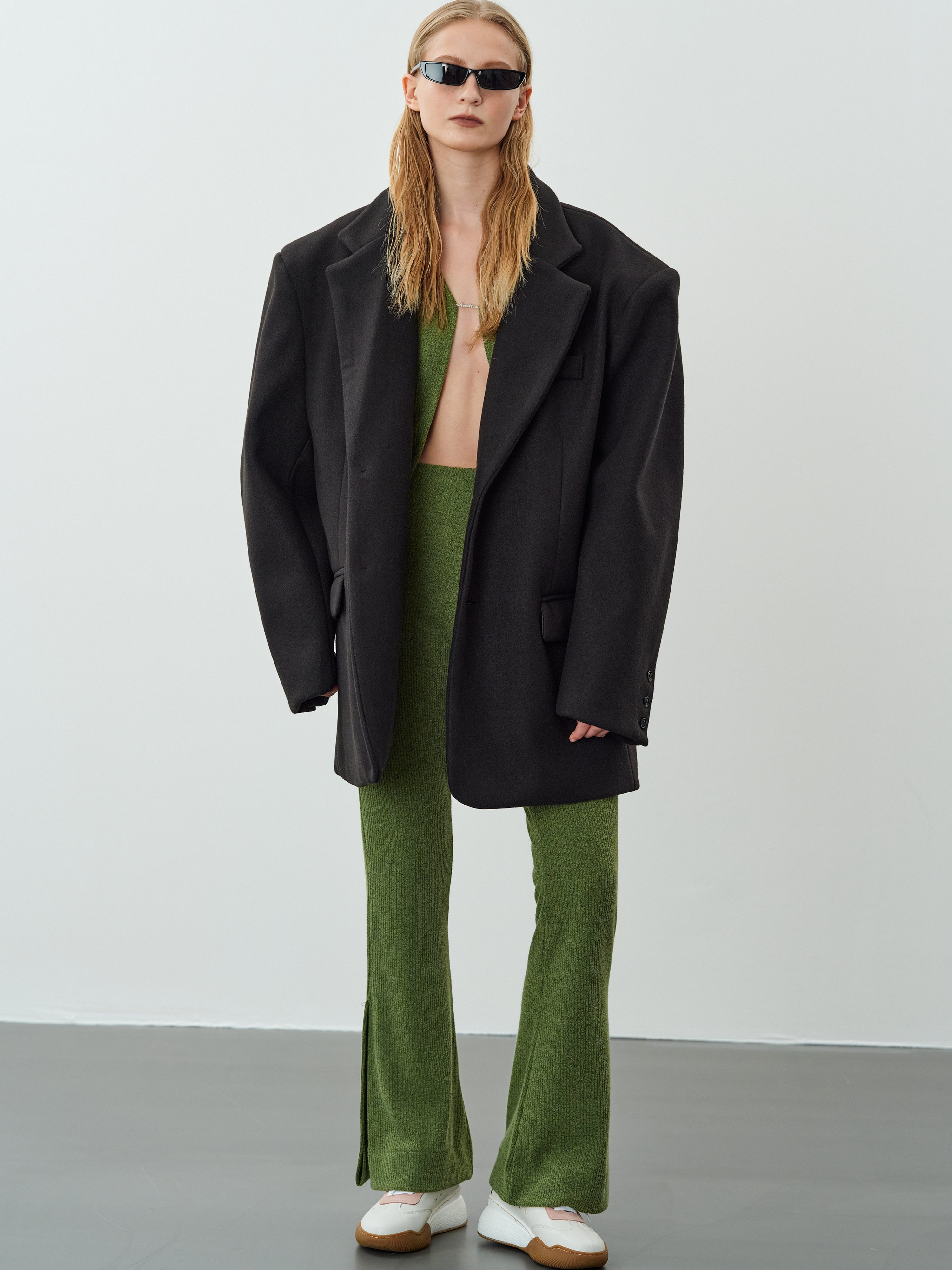 Hayk Oversized Boyfriend Blazer, Black