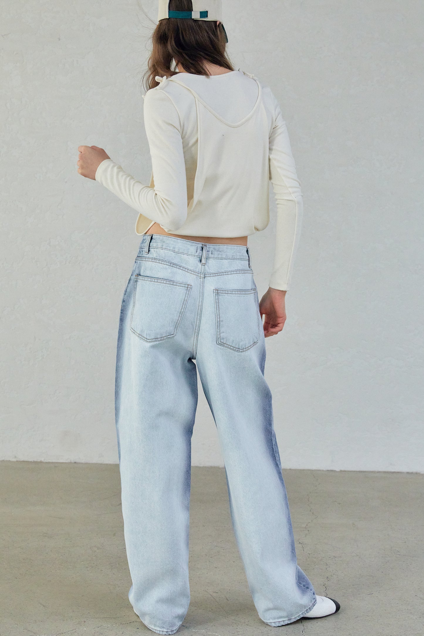 Double Layer Fold Up Top, Ivory